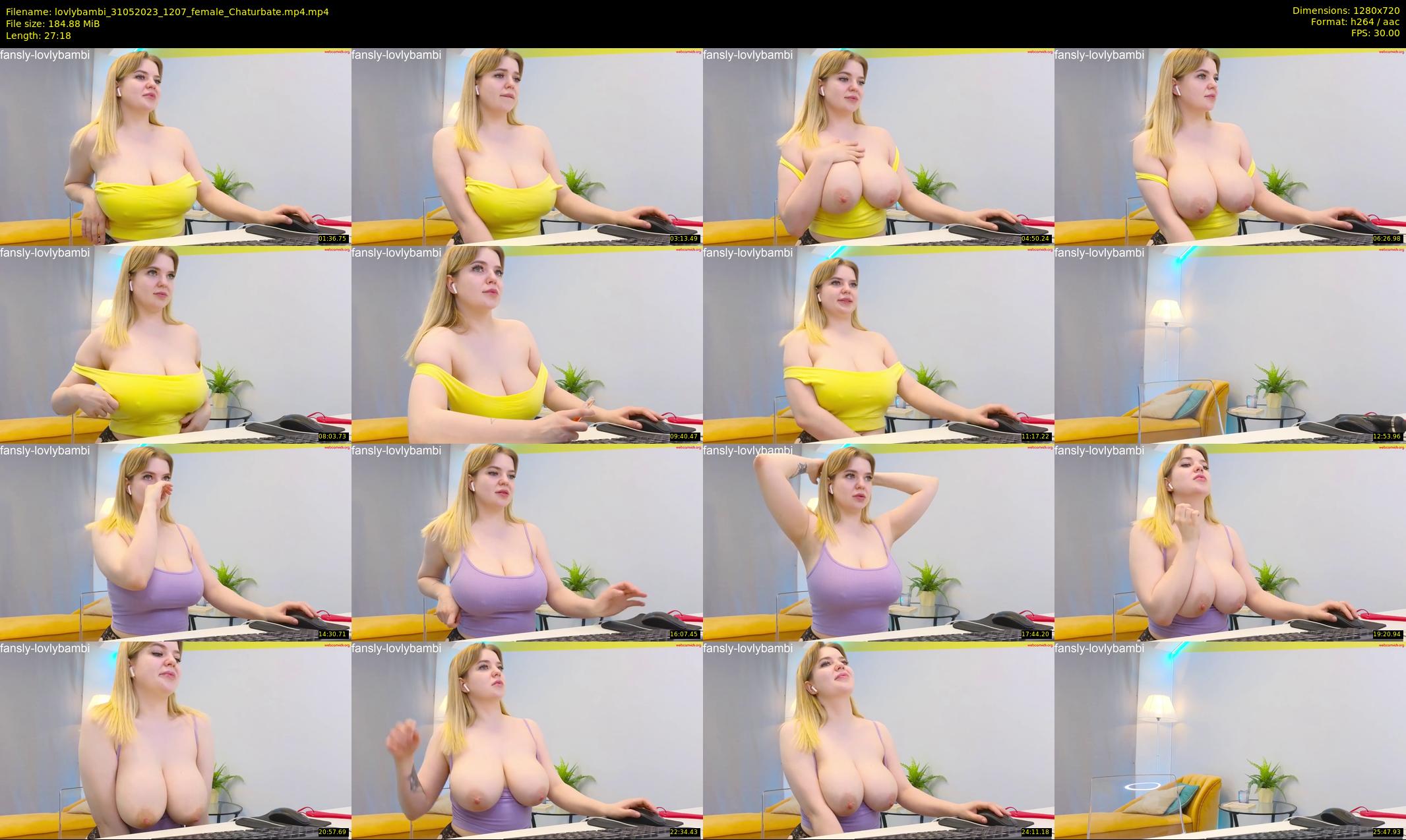 lovlybambi — 28 minute Chaturbate female cam show recording, 720p, May 31, 2023