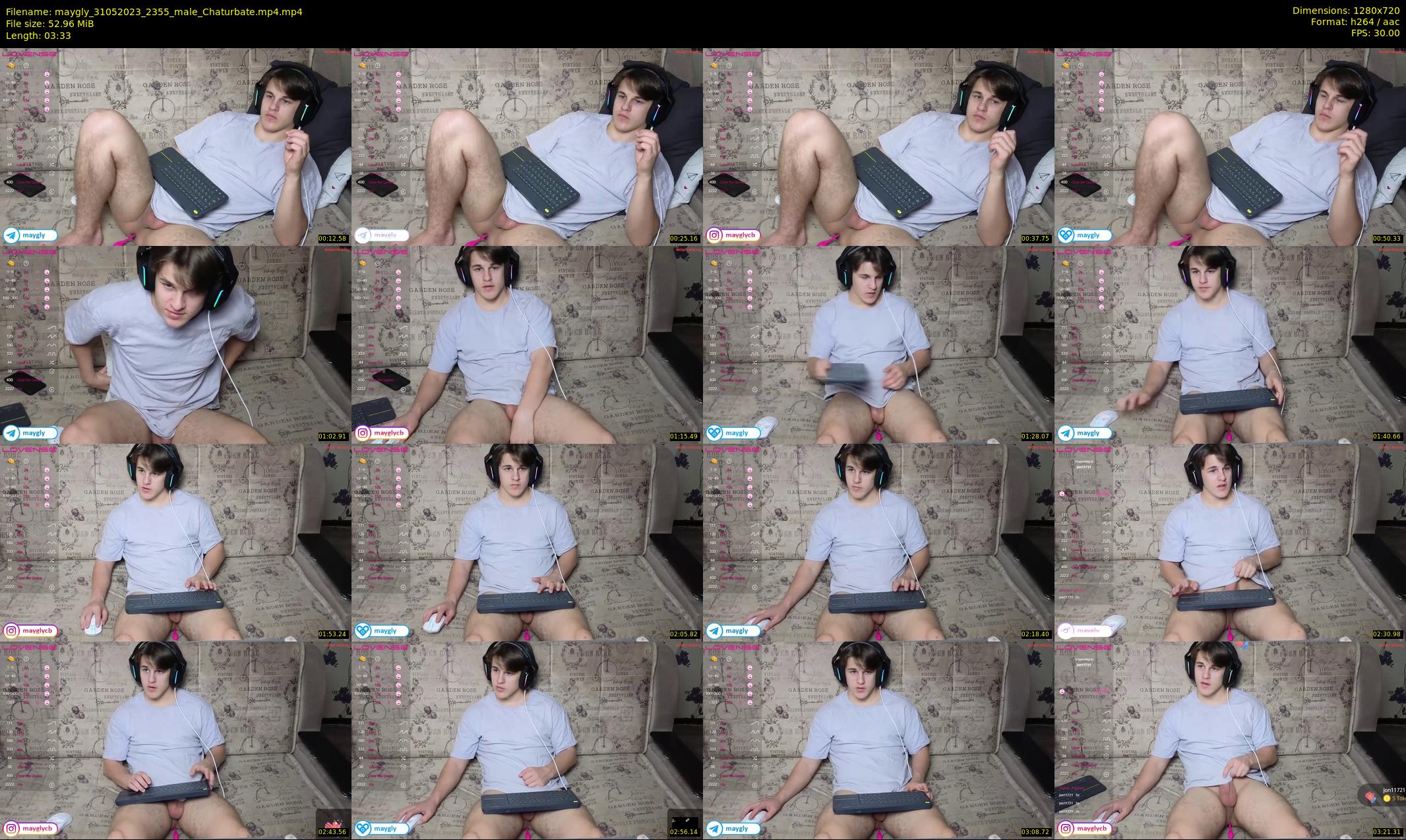 maygly — 4 minute Chaturbate male cam show recording, 720p, May 31, 2023