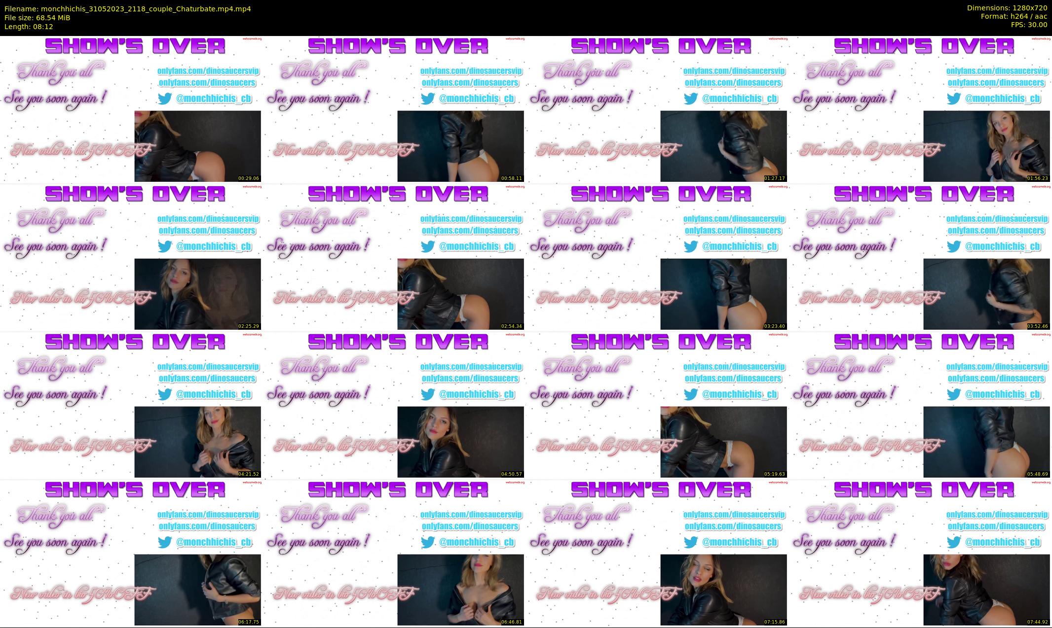 monchhichis — 9 minute Chaturbate couple cam show recording, 720p, May 31, 2023