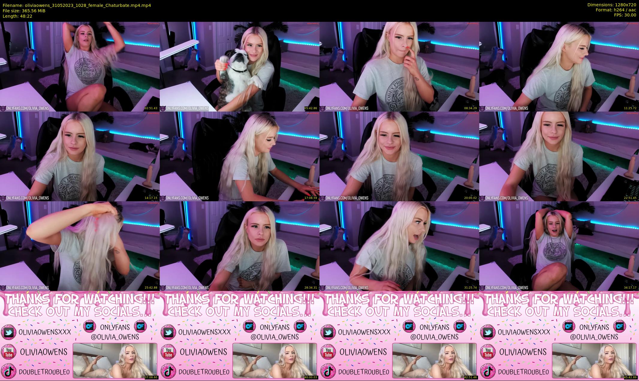 oliviaowens — 49 minute Chaturbate female cam show recording, 720p, May 31, 2023