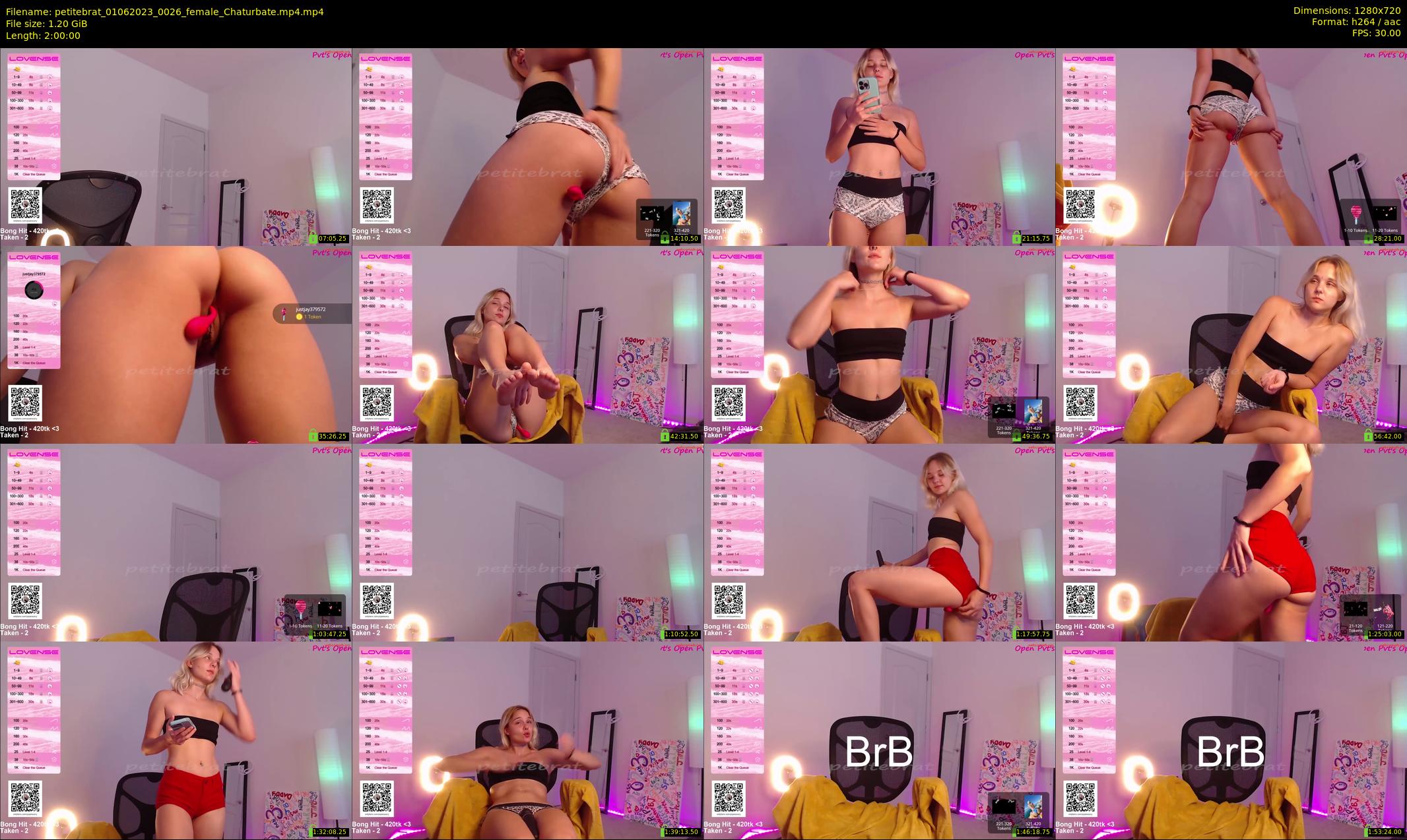 petitebrat — 120 minute Chaturbate female cam show recording, 720p, Jun 1, 2023