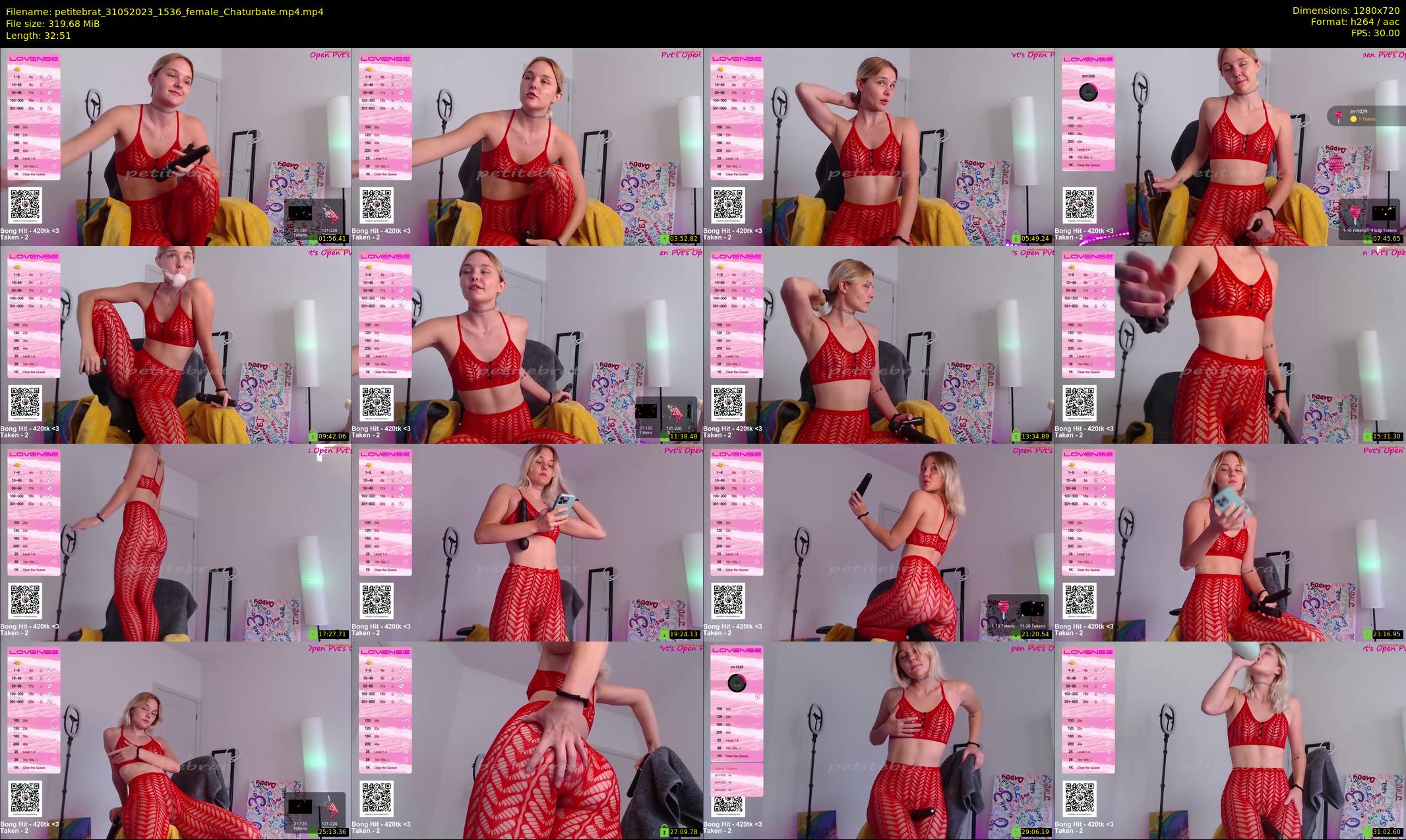 petitebrat — 33 minute Chaturbate female cam show recording, 720p, May 31, 2023