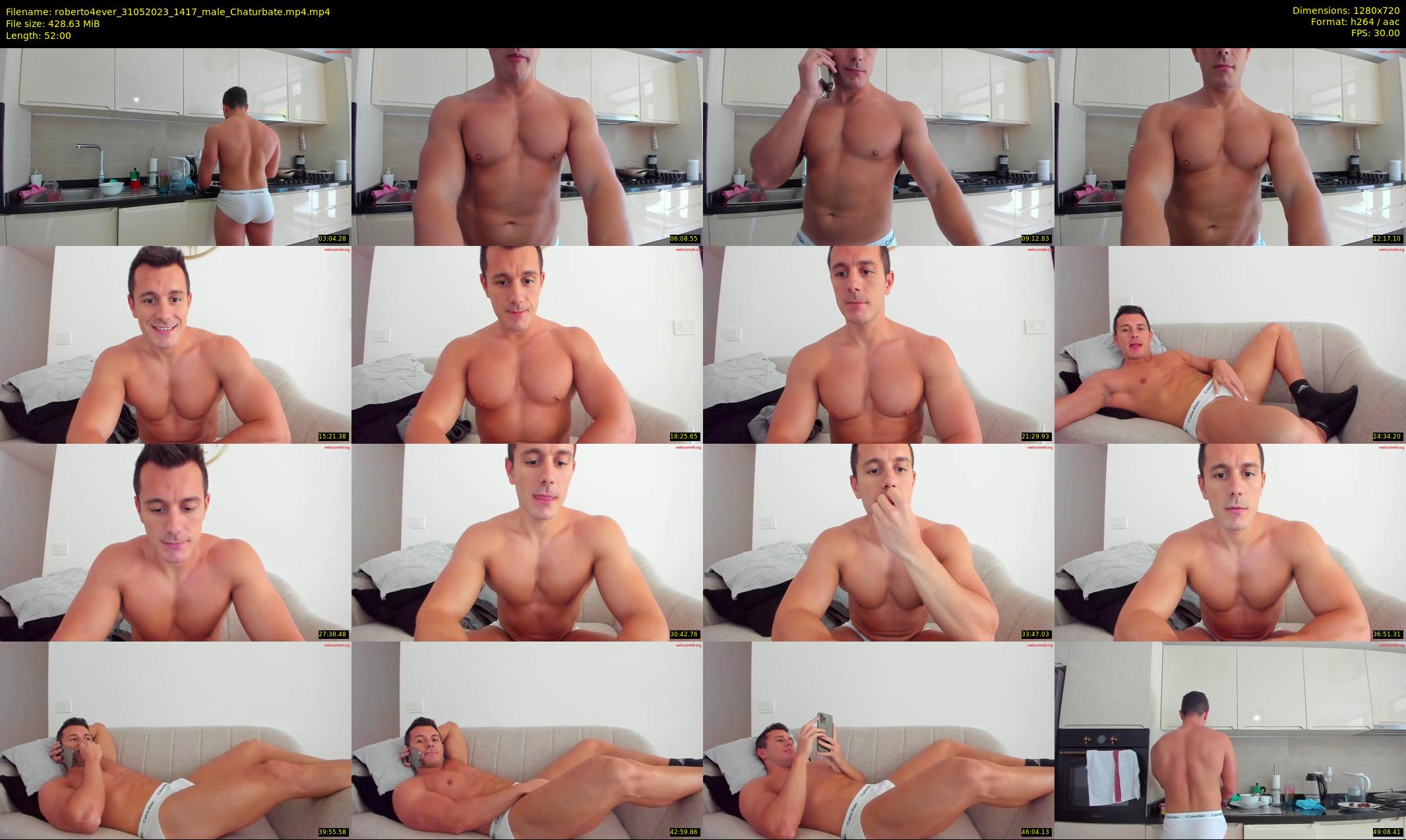 roberto4ever — 52 minute Chaturbate male cam show recording, 720p, May 31, 2023