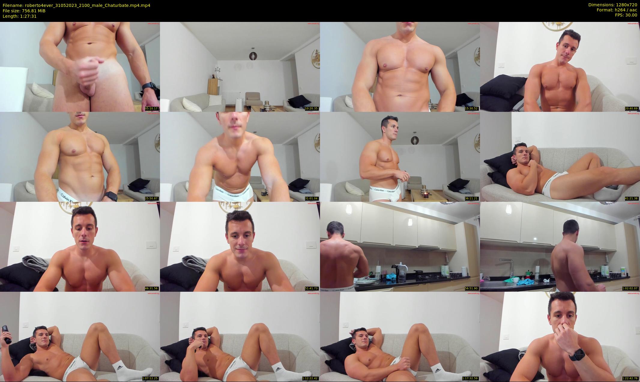 roberto4ever — 88 minute Chaturbate male cam show recording, 720p, May 31, 2023