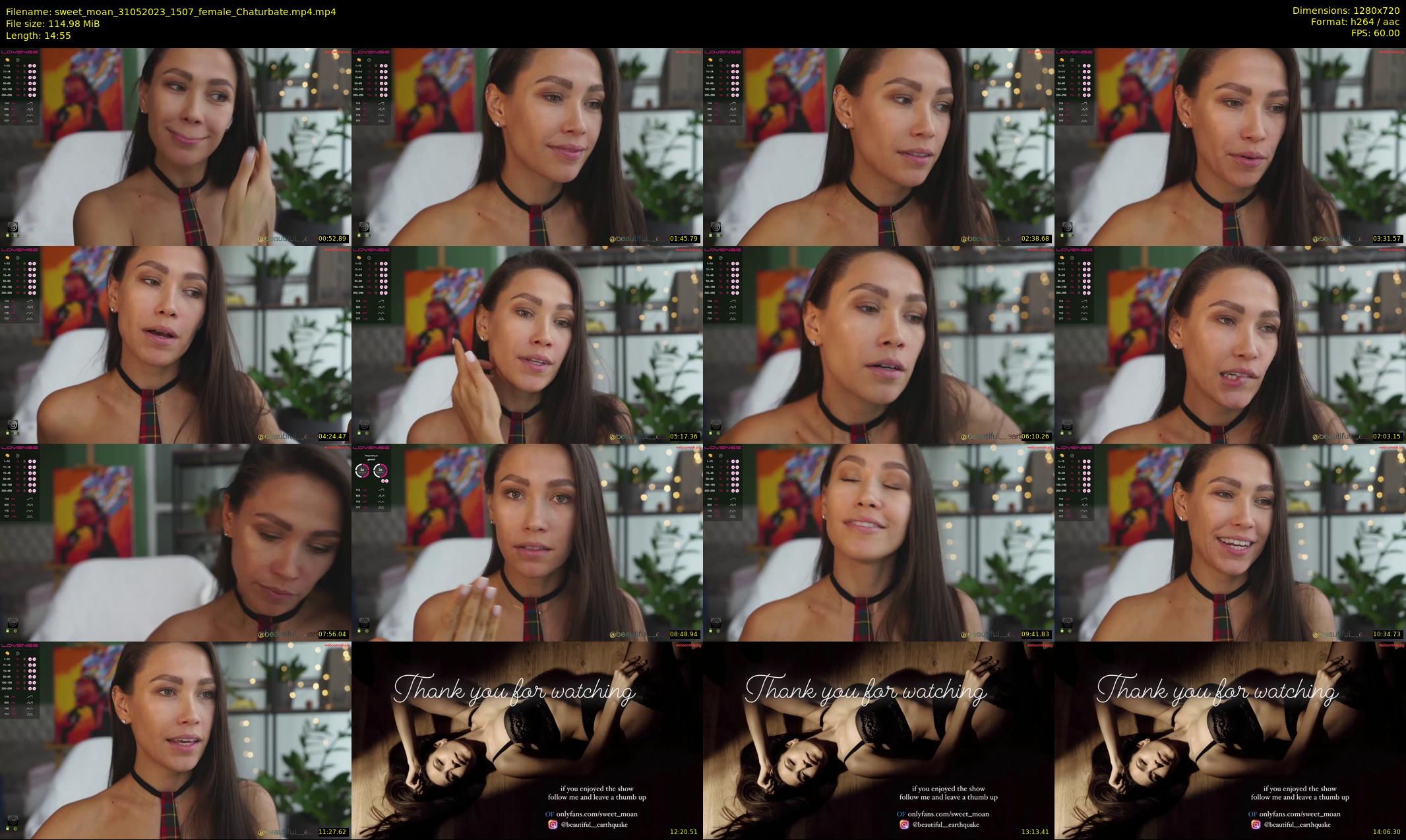 sweet_moan — 15 minute Chaturbate female cam show recording, 720p, May 31, 2023