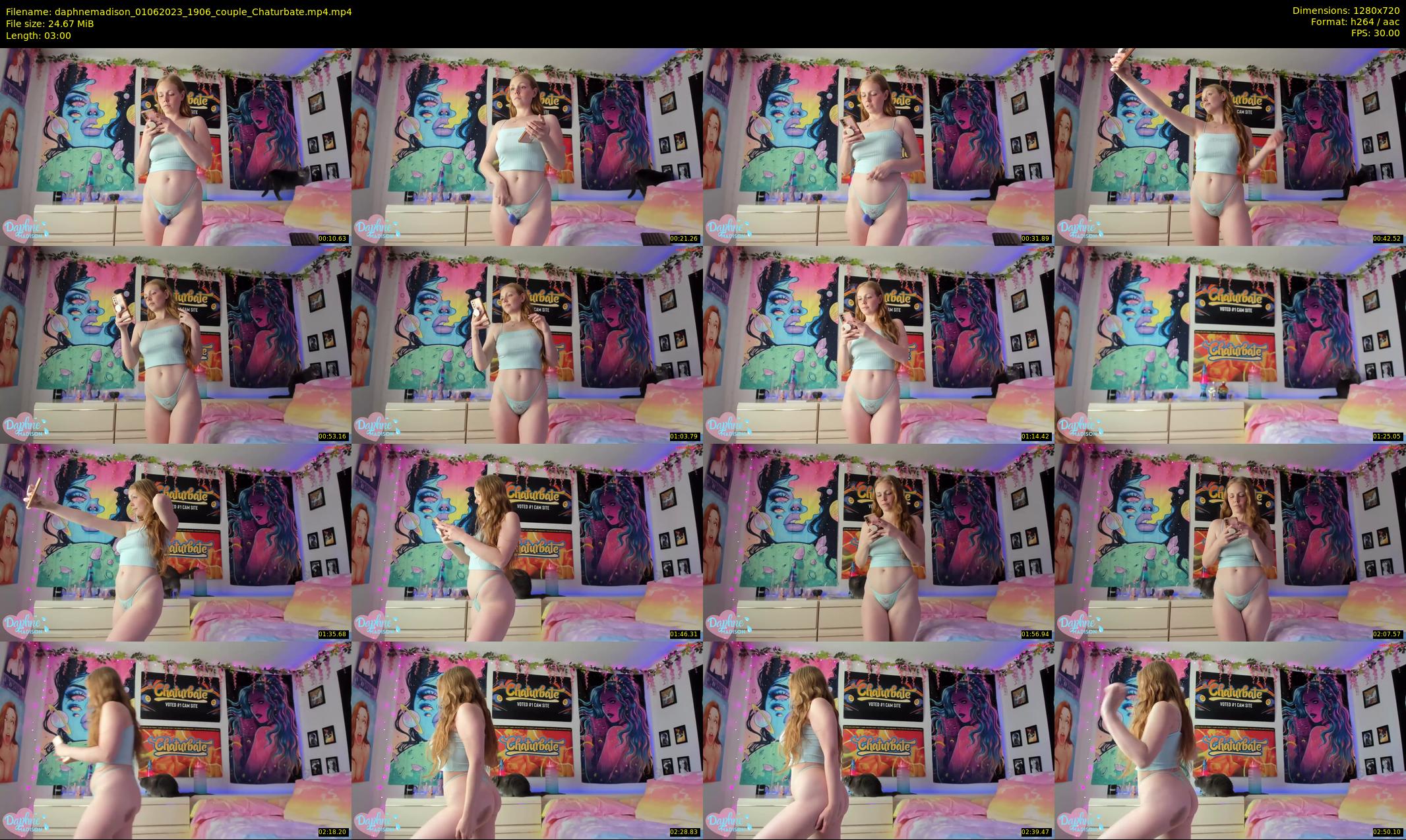 daphnemadison — 3 minute Chaturbate couple cam show recording, 720p, Jun 1, 2023