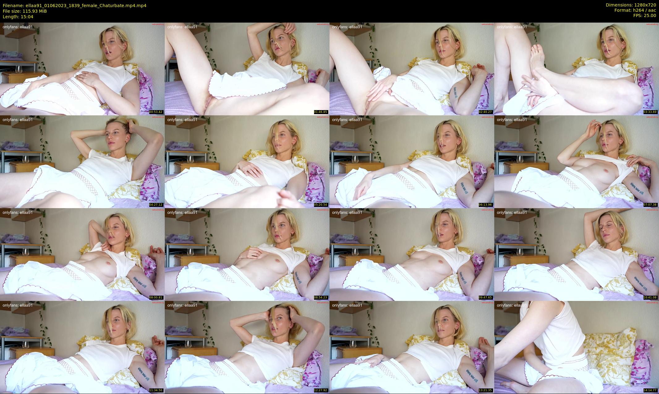 ellaa91 — 16 minute Chaturbate female cam show recording, 720p, Jun 1, 2023