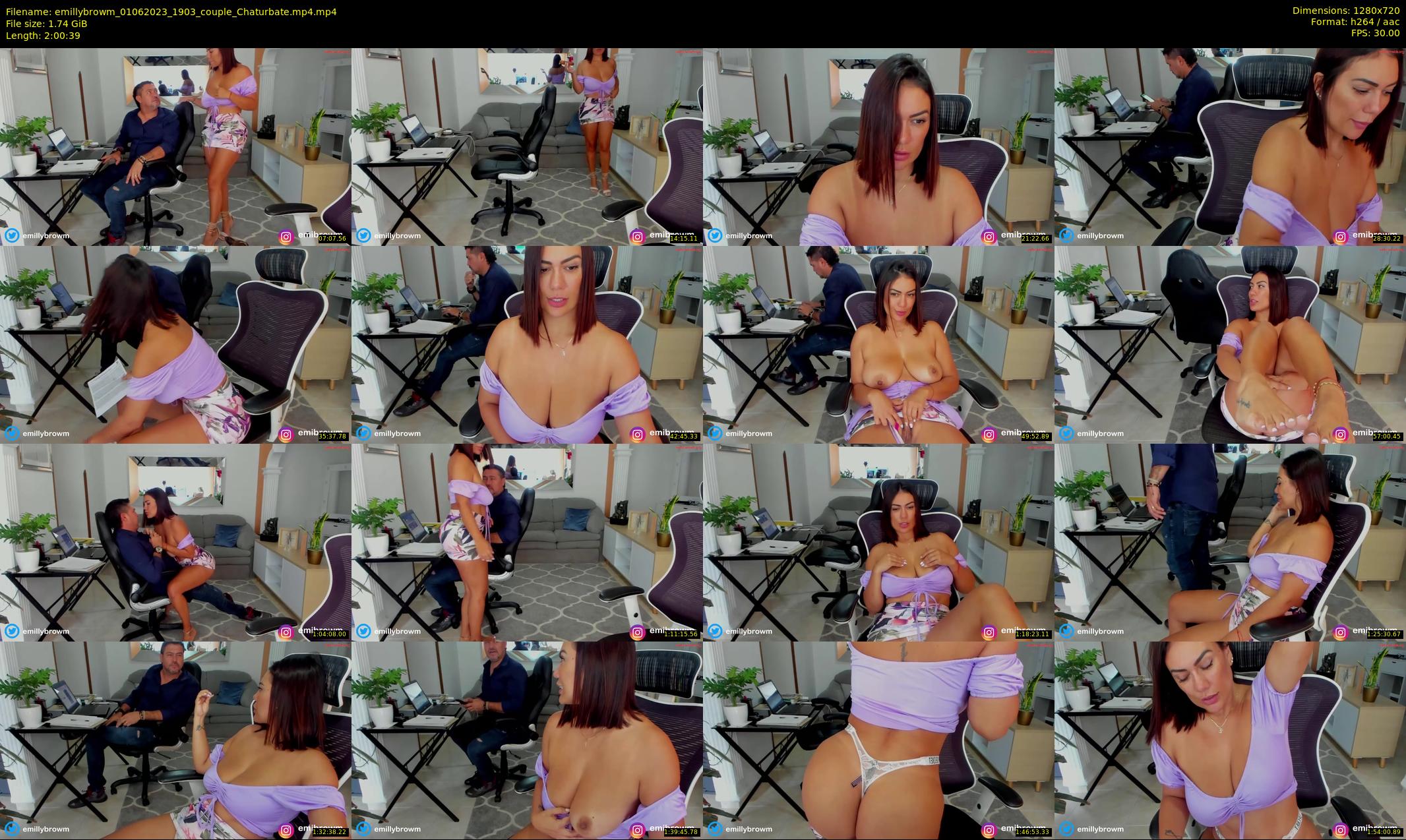 emillybrowm — 121 minute Chaturbate couple cam show recording, 720p, Jun 1, 2023