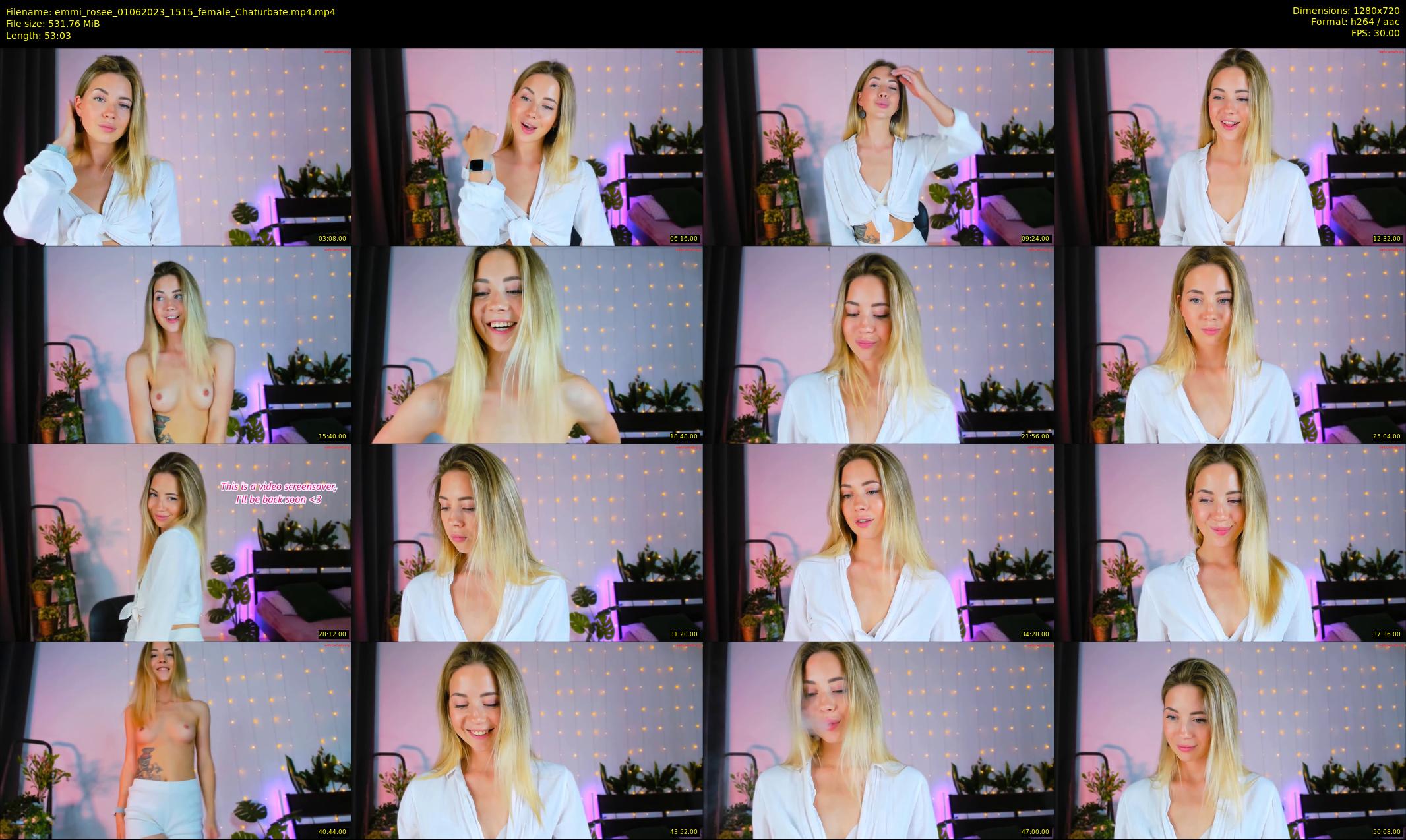 emmi_rosee — 54 minute Chaturbate female cam show recording, 720p, Jun 1, 2023