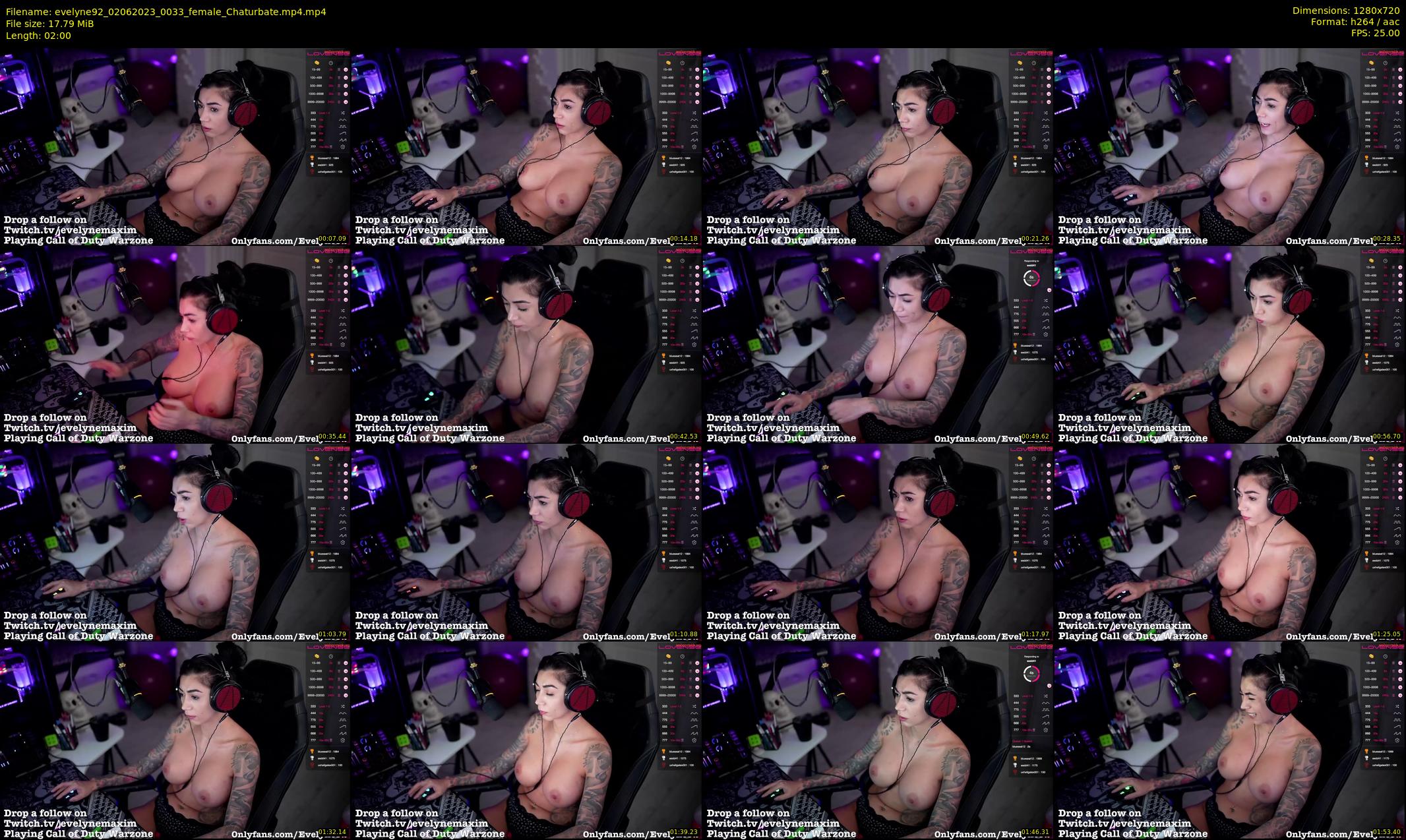 evelyne92 — 2 minute Chaturbate female cam show recording, 720p, Jun 2, 2023