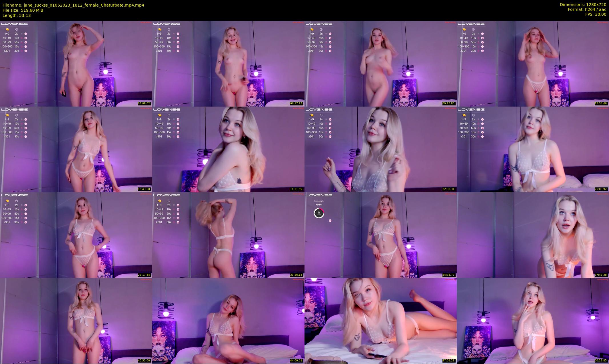 jane_suckss — 54 minute Chaturbate female cam show recording, 720p, Jun 1, 2023