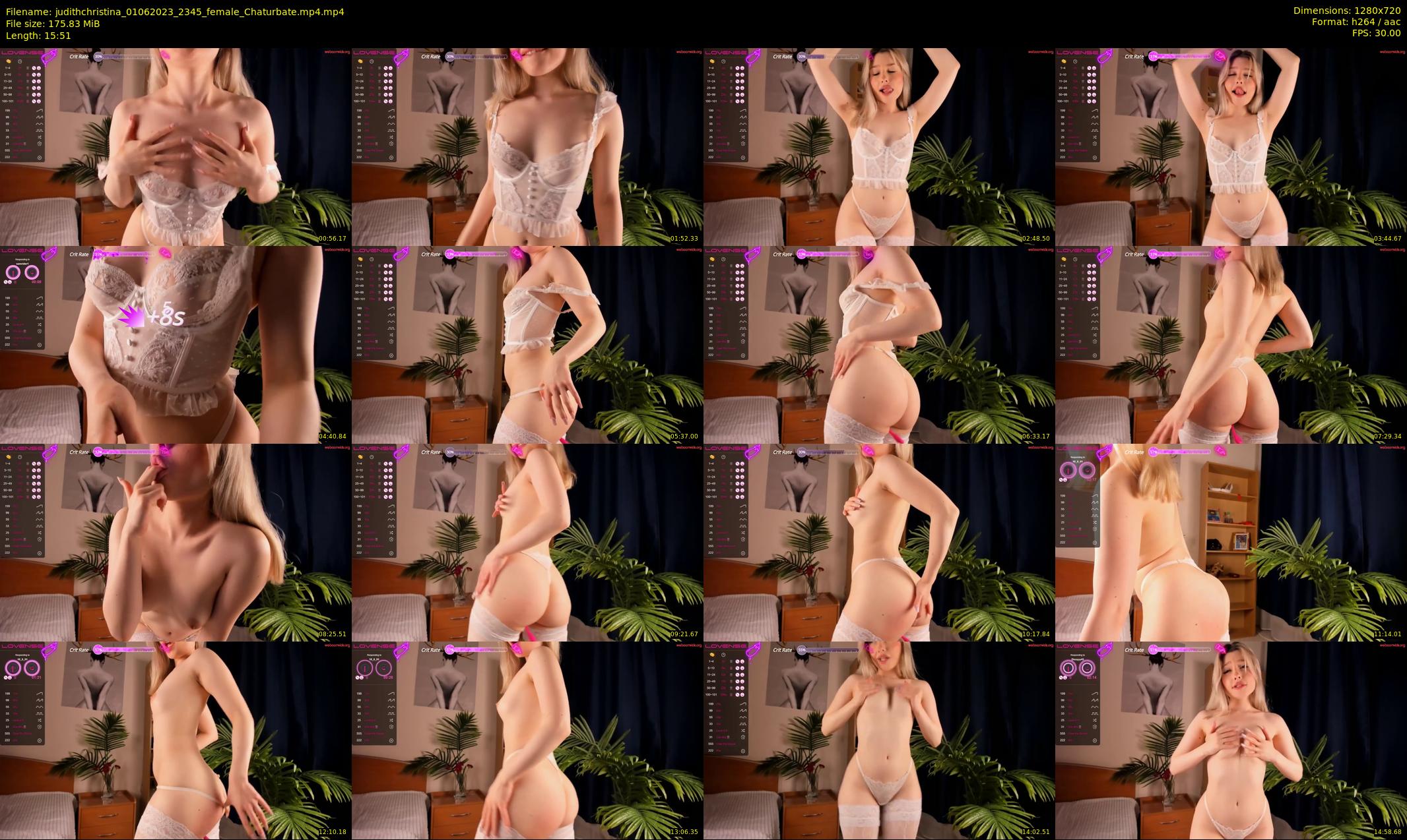 judithchristina — 16 minute Chaturbate female cam show recording, 720p, Jun 1, 2023