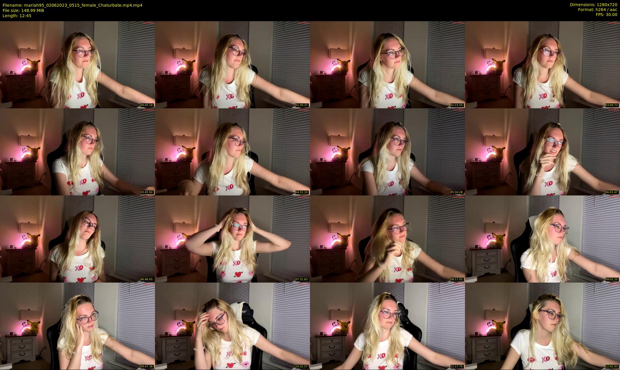 mariah95 — 13 minute Chaturbate female cam show recording, 720p, Jun 2, 2023