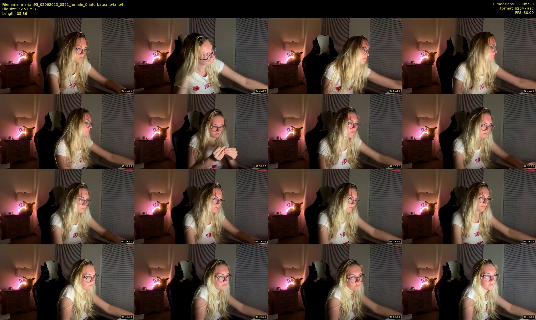 mariah95 — 6 minute Chaturbate female cam show recording, 720p, Jun 2, 2023