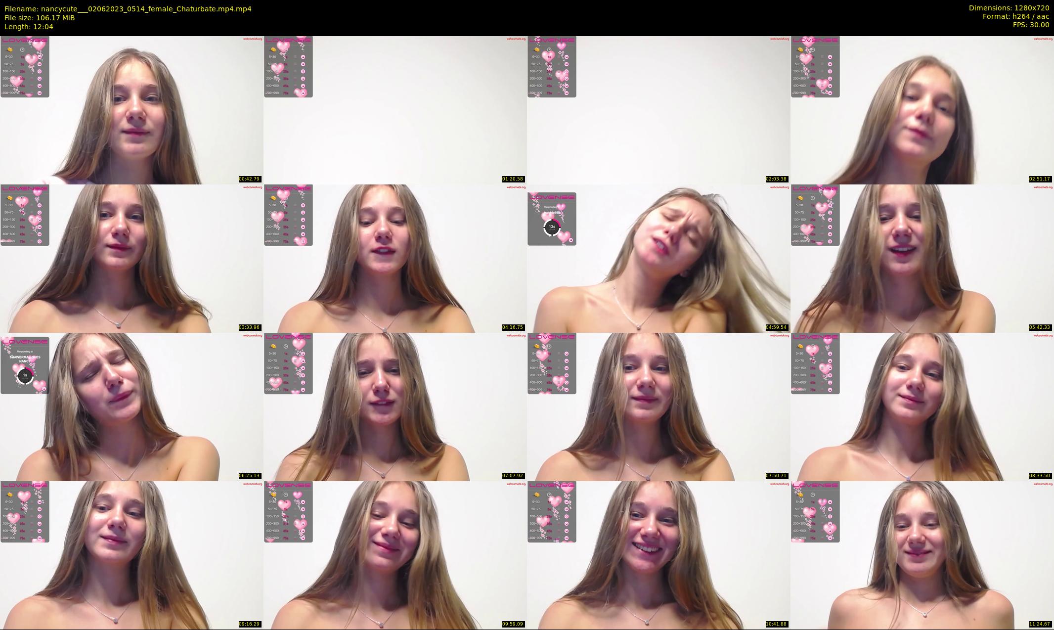 nancycute__ — 13 minute Chaturbate female cam show recording, 720p, Jun 2, 2023