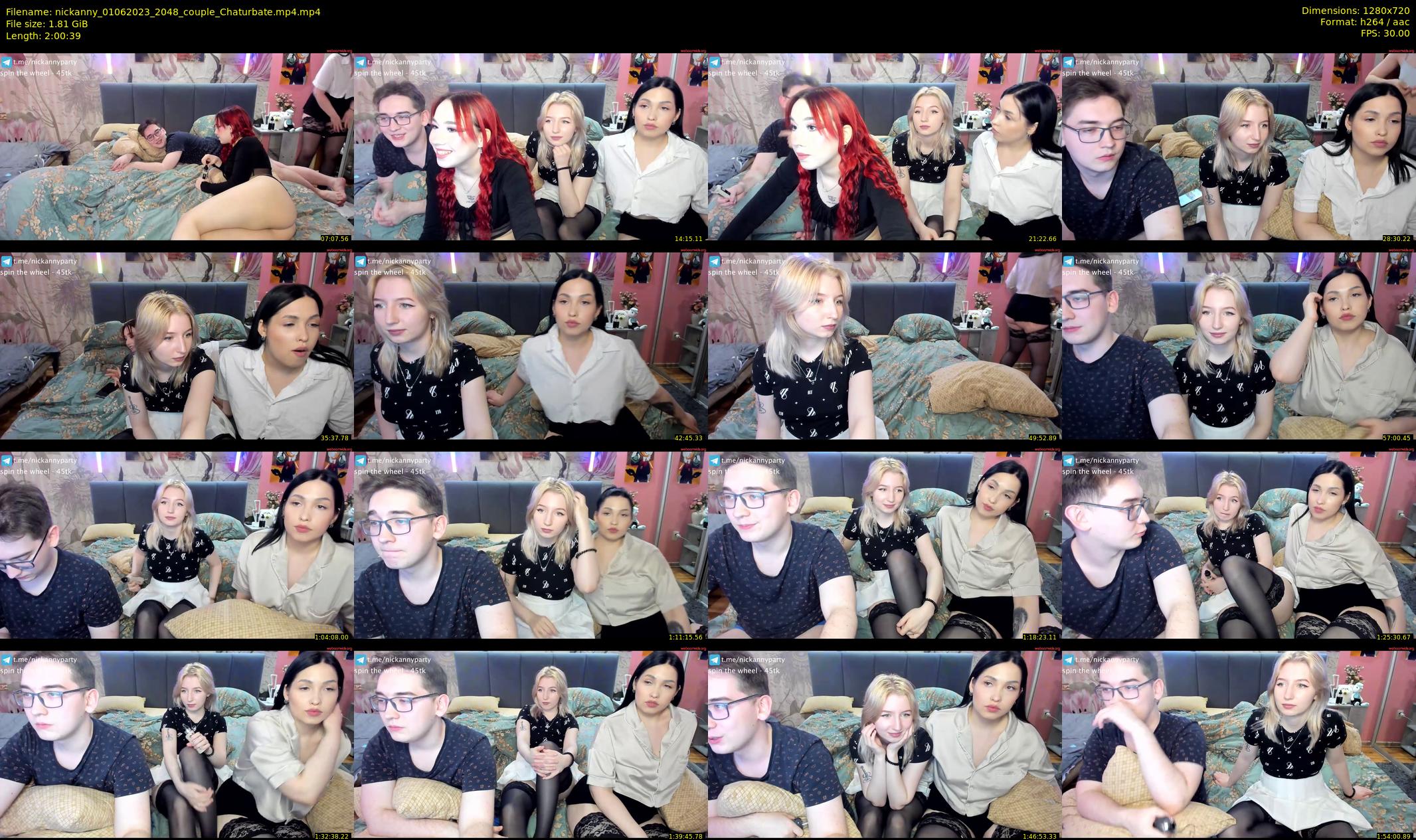nickanny — 121 minute Chaturbate couple cam show recording, 720p, Jun 1, 2023