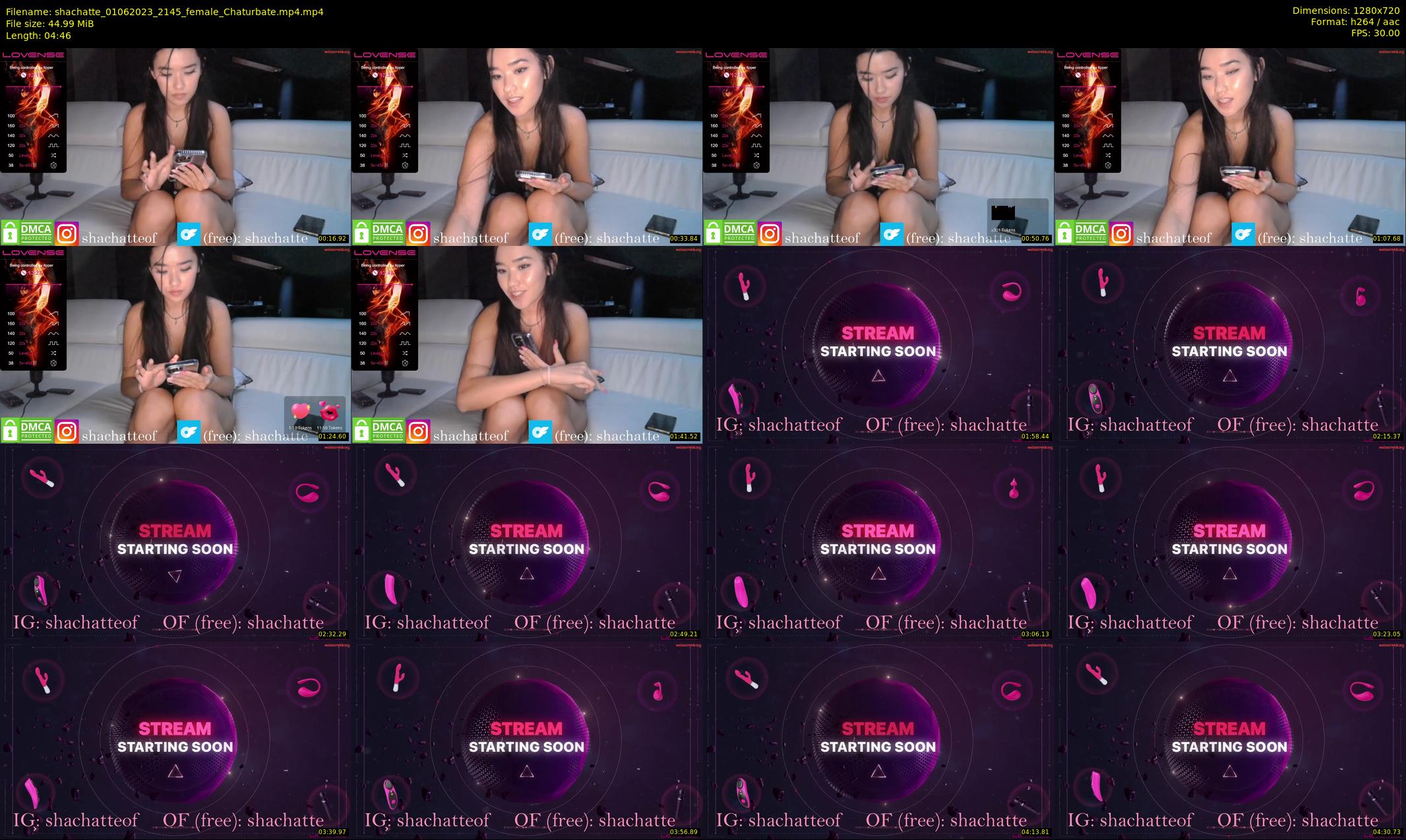 shachatte — 5 minute Chaturbate couple cam show recording, 720p, Jun 1, 2023