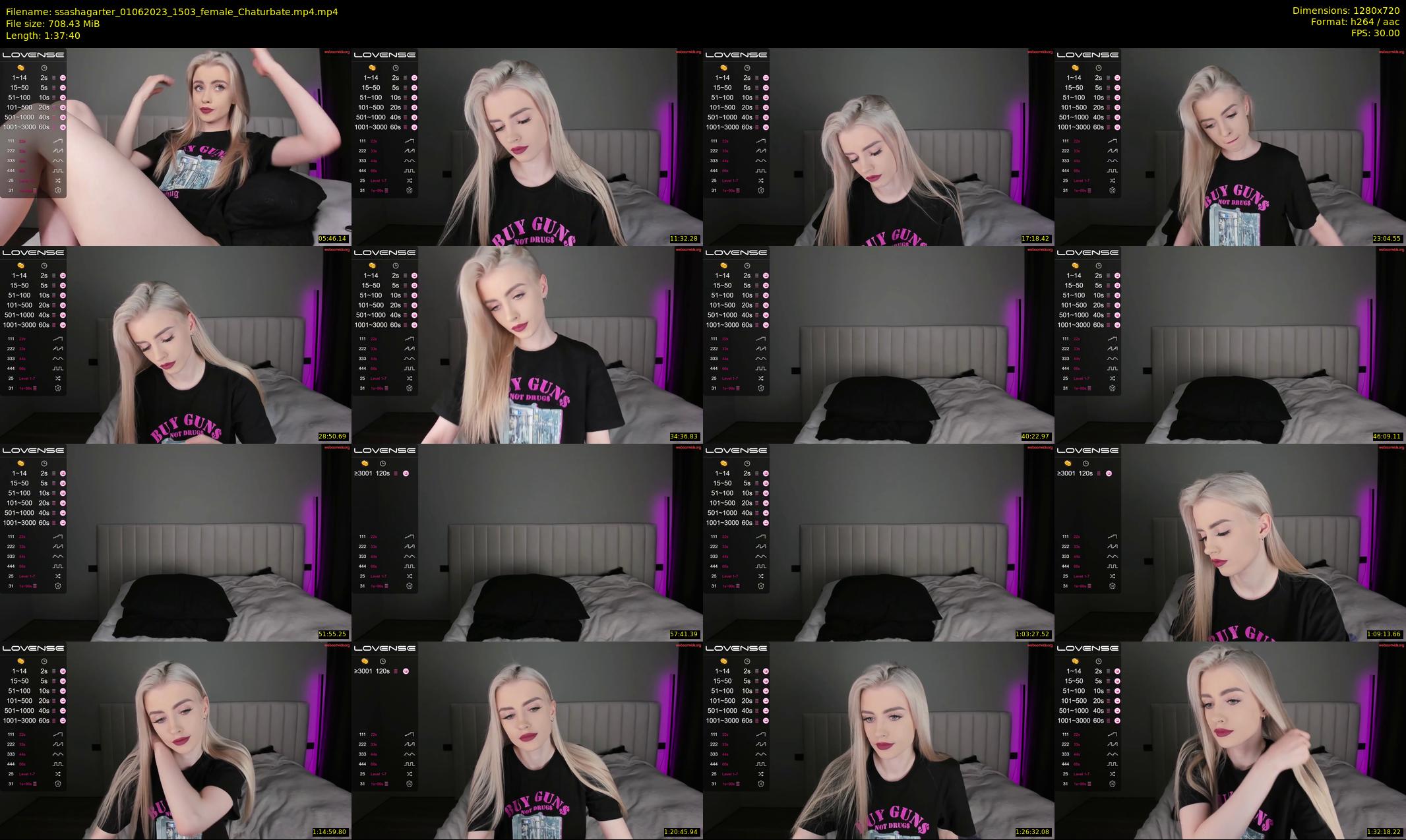 ssashagarter — 98 minute Chaturbate female cam show recording, 720p, Jun 1, 2023