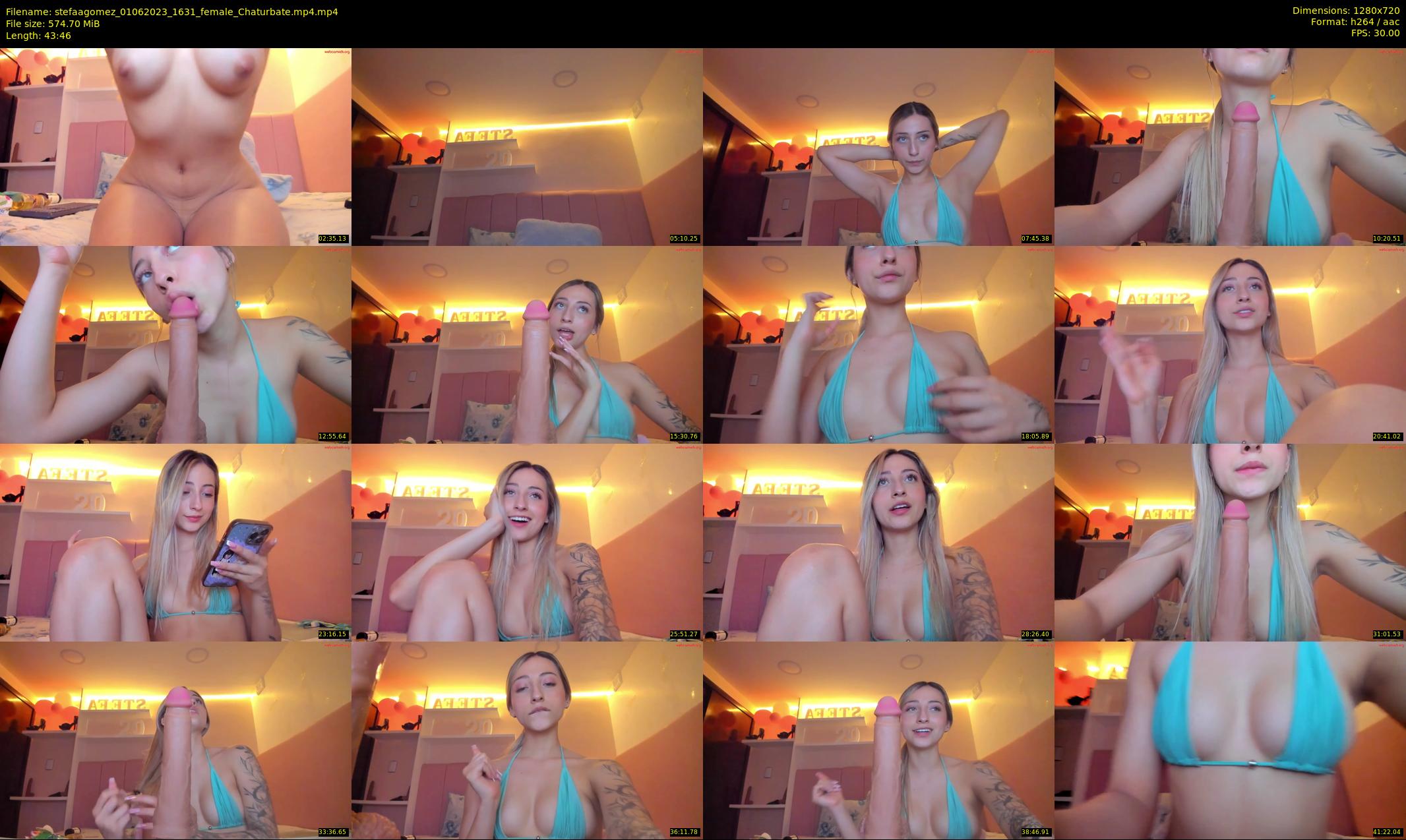 stefaagomez — 44 minute Chaturbate female cam show recording, 720p, Jun 1, 2023