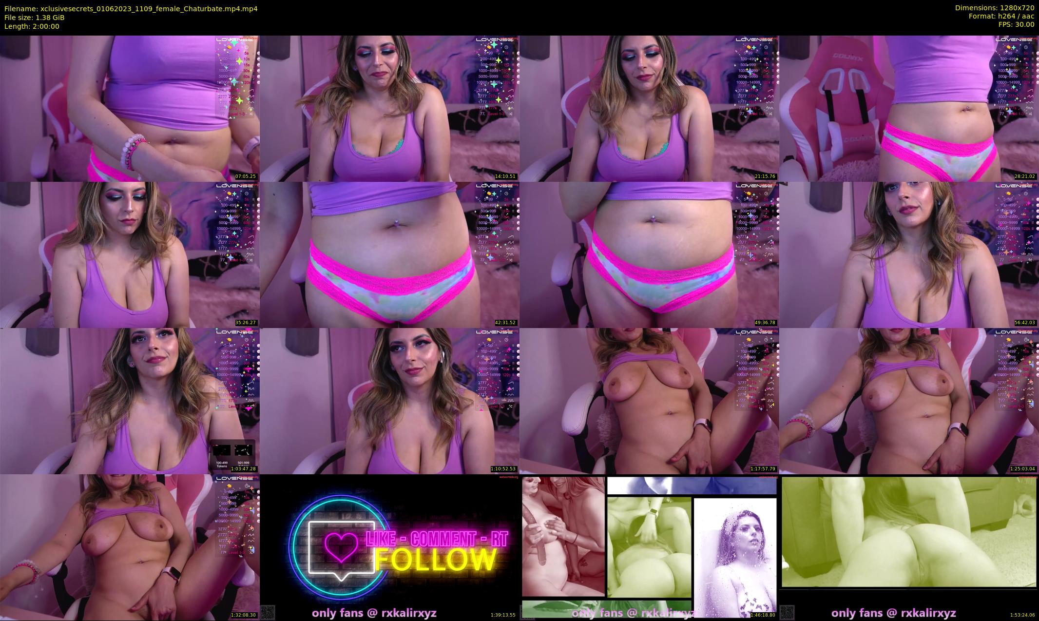 xclusivesecrets — 120 minute Chaturbate female cam show recording, 720p, Jun 1, 2023