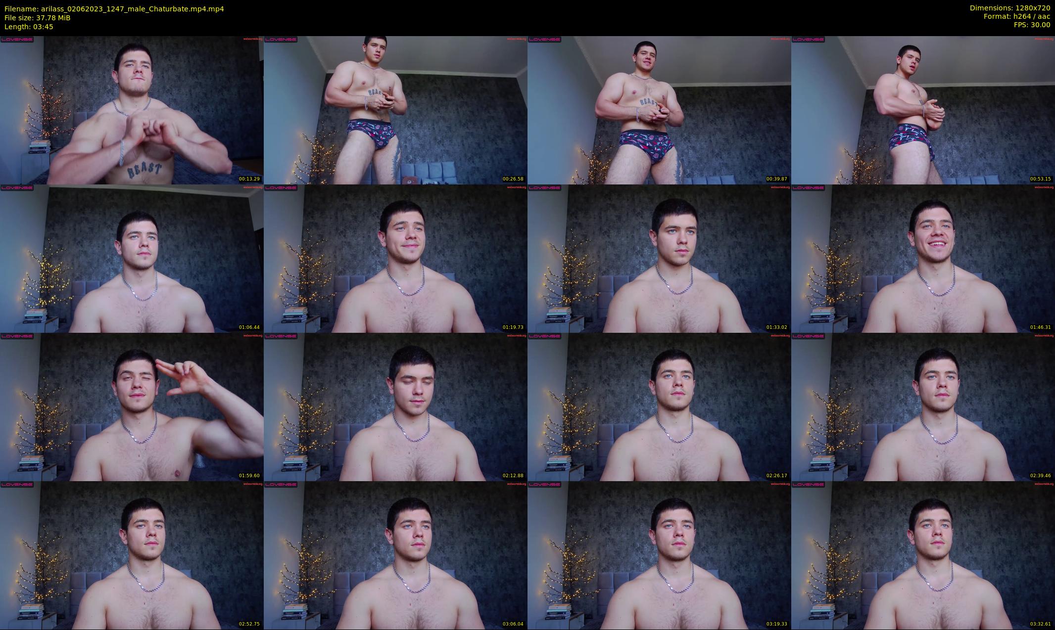 arilass — 4 minute Chaturbate male cam show recording, 720p, Jun 2, 2023