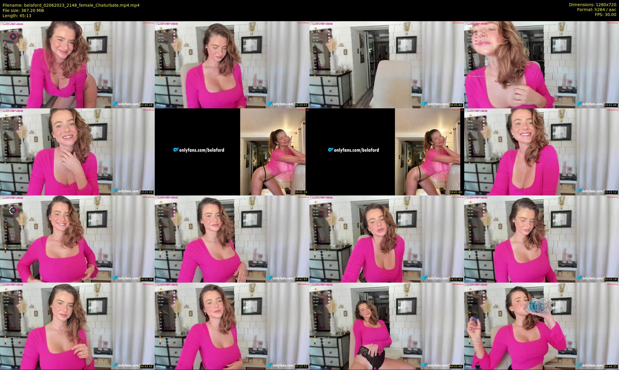 belaford — 46 minute Chaturbate female cam show recording, 720p, Jun 2, 2023