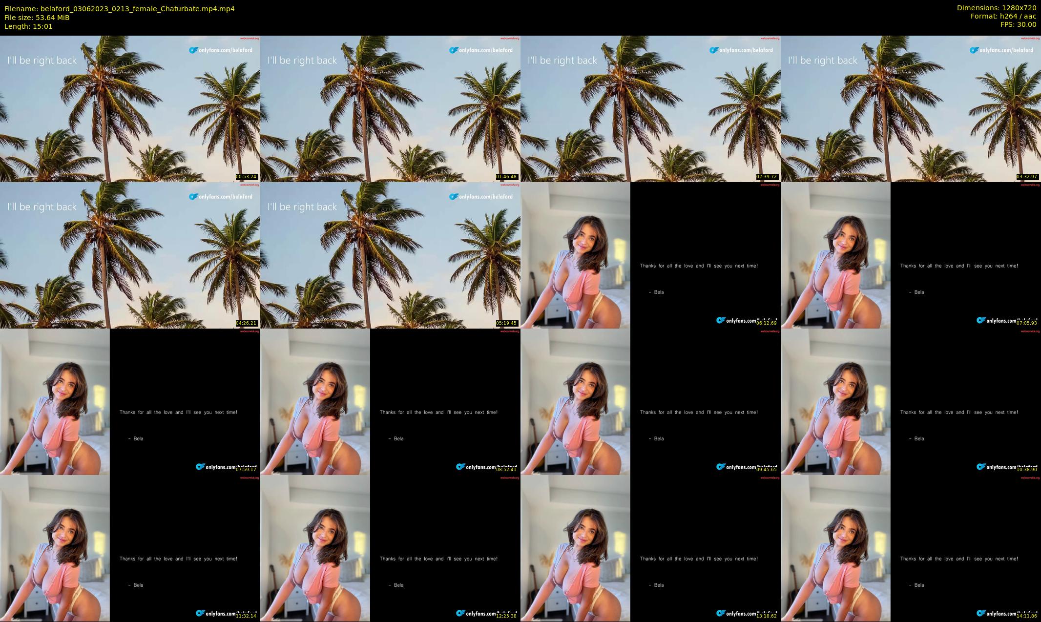 belaford — 16 minute Chaturbate female cam show recording, 720p, Jun 3, 2023