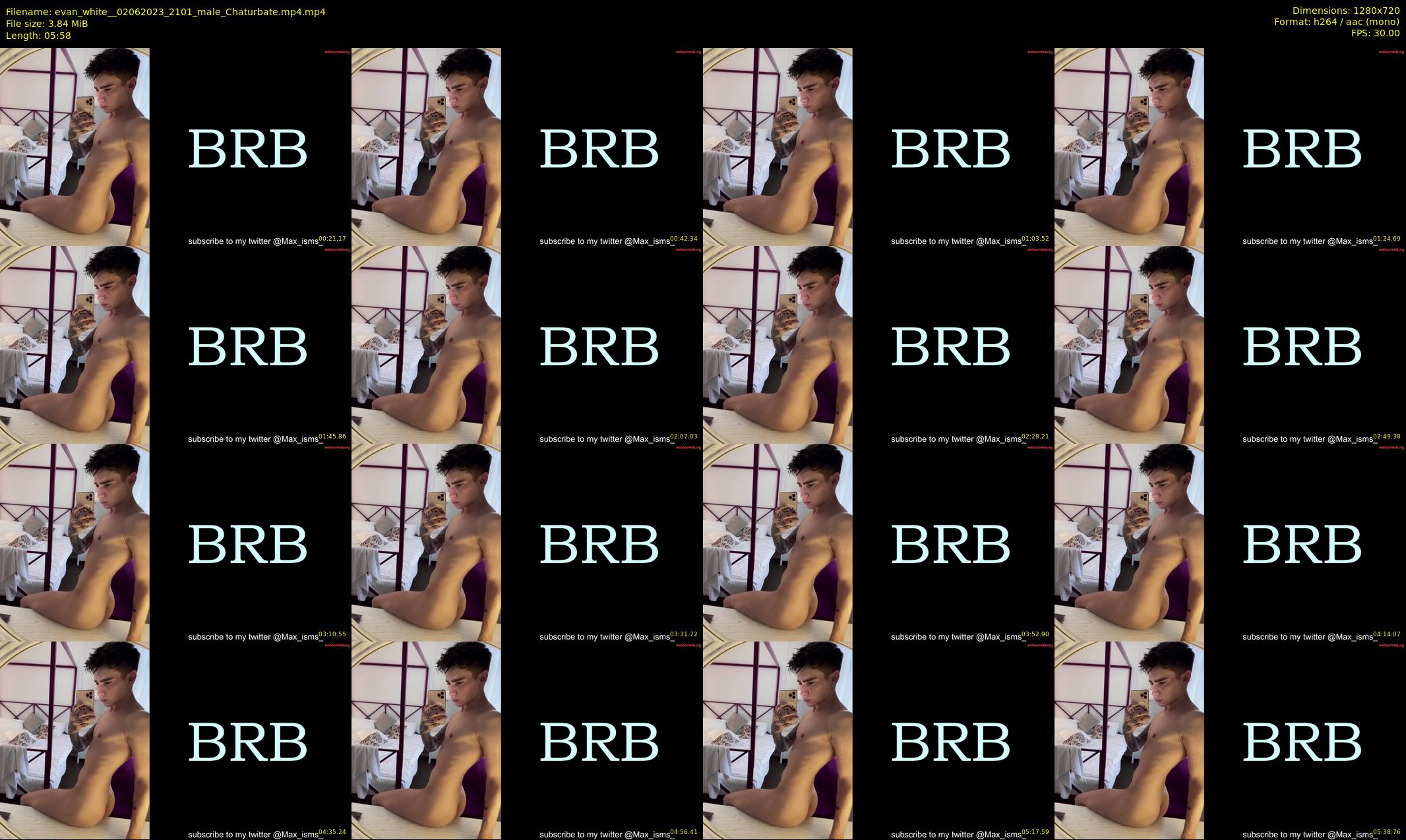 evan_white_ — 6 minute Chaturbate male cam show recording, 720p, Jun 2, 2023