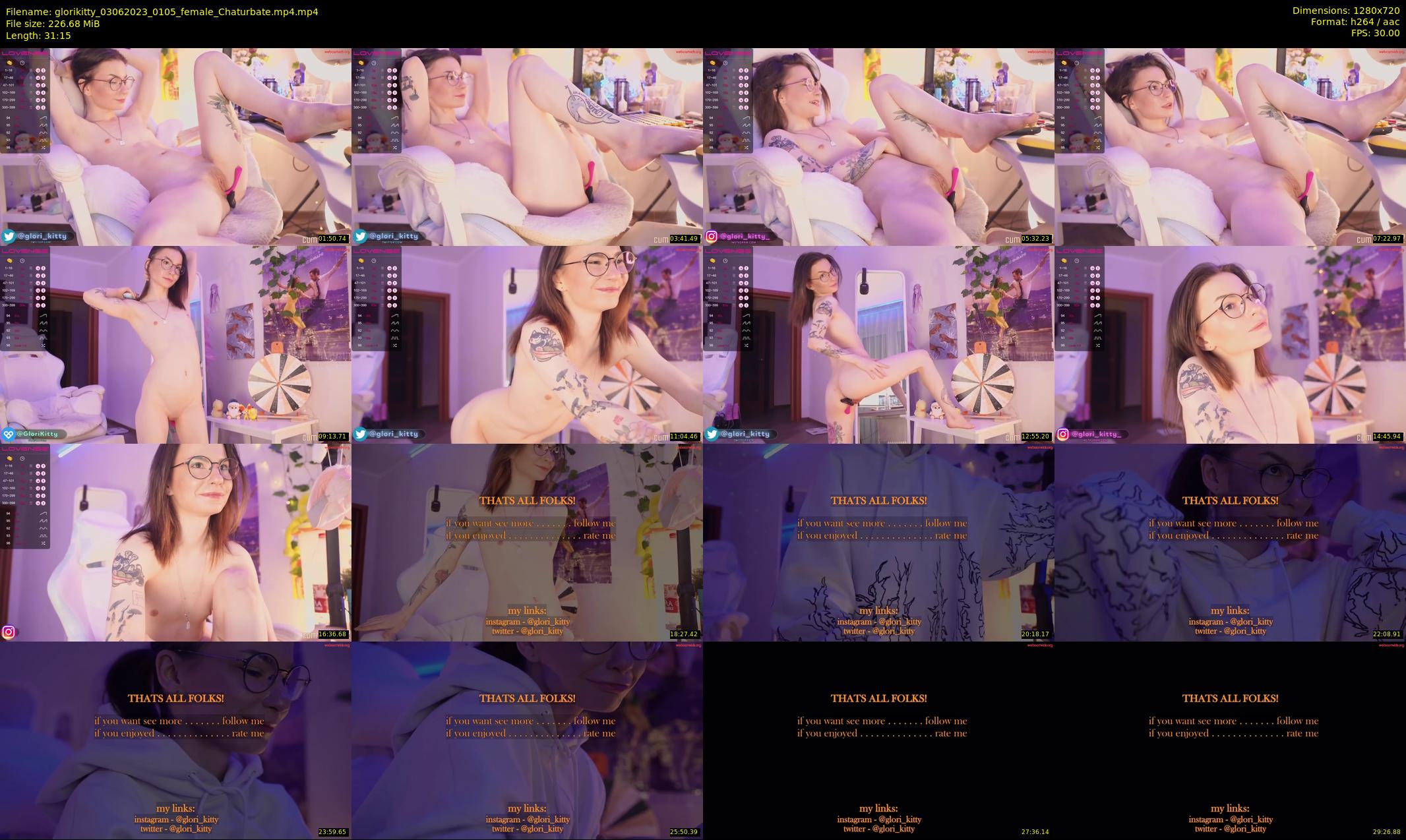 glorikitty — 32 minute Chaturbate female cam show recording, 720p, Jun 3, 2023