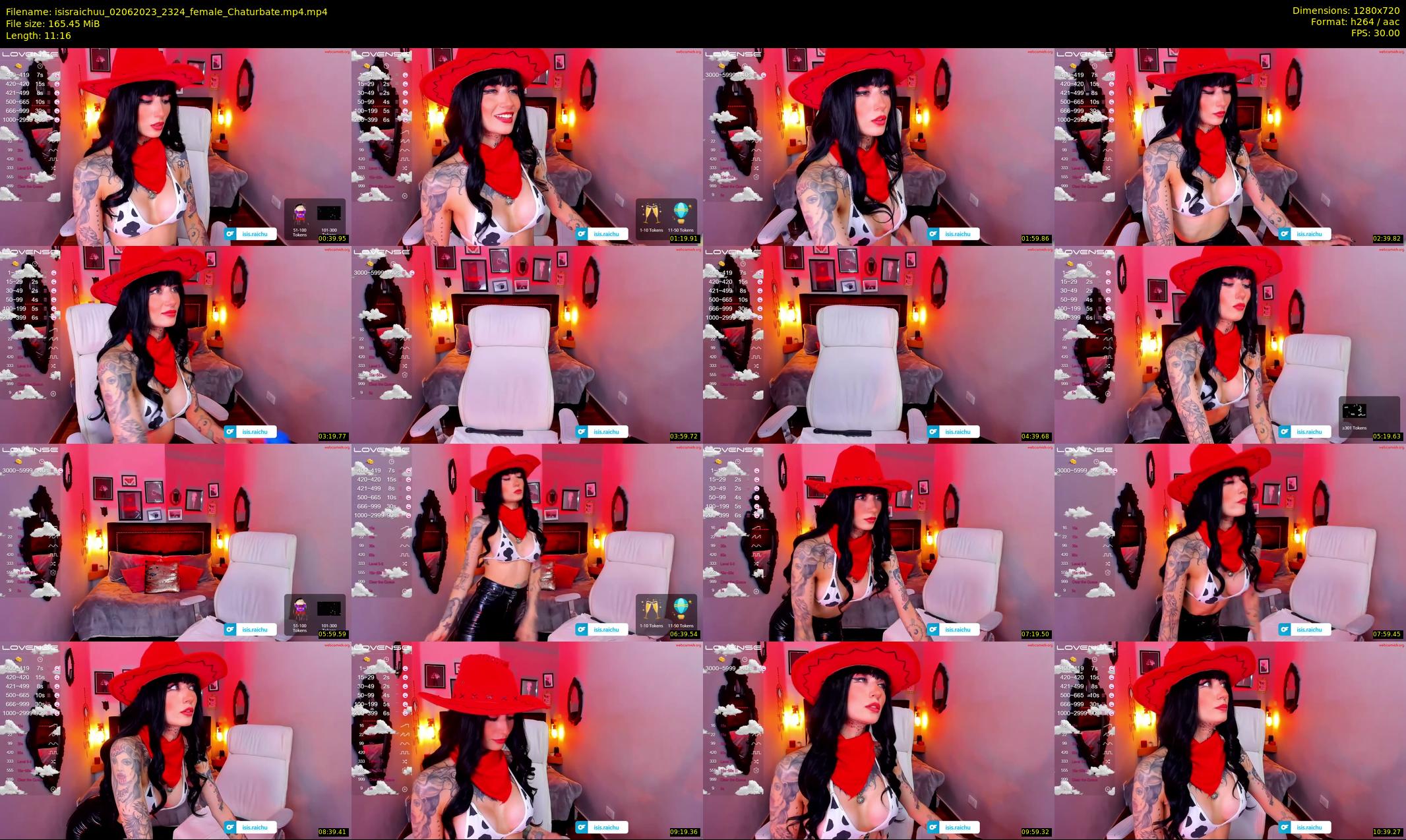 isisraichuu — 12 minute Chaturbate female cam show recording, 720p, Jun 2, 2023