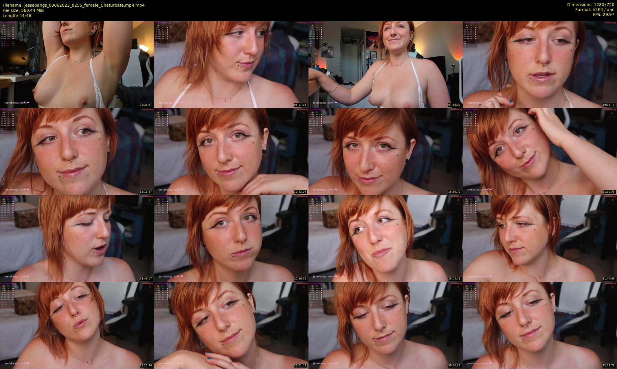 jessebangs — 45 minute Chaturbate female cam show recording, 720p, Jun 3, 2023