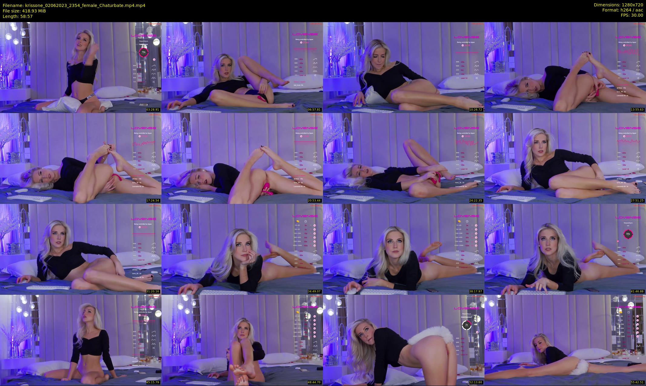 krissone — 59 minute Chaturbate female cam show recording, 720p, Jun 2, 2023