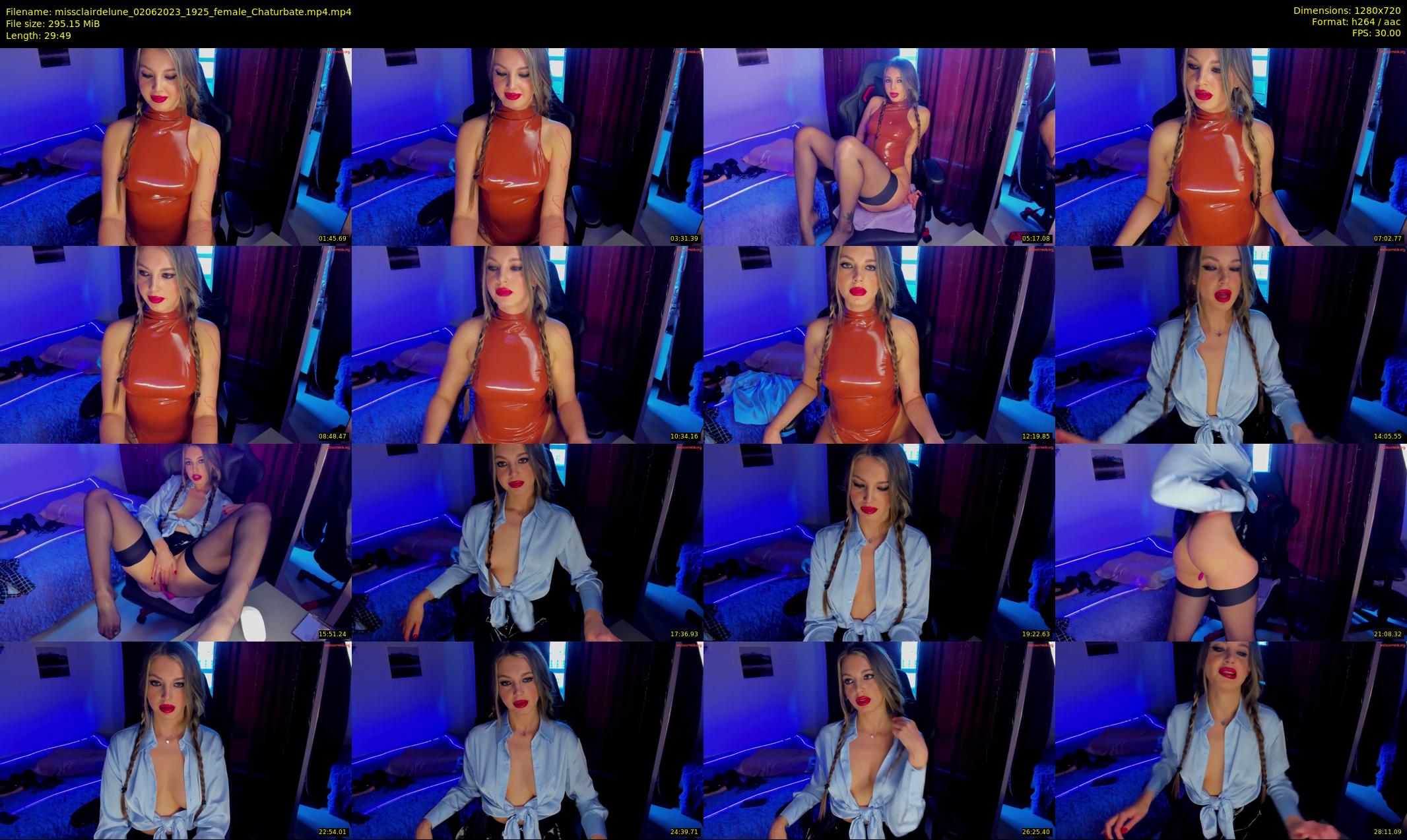 missclairdelune — 30 minute Chaturbate female cam show recording, 720p, Jun 2, 2023