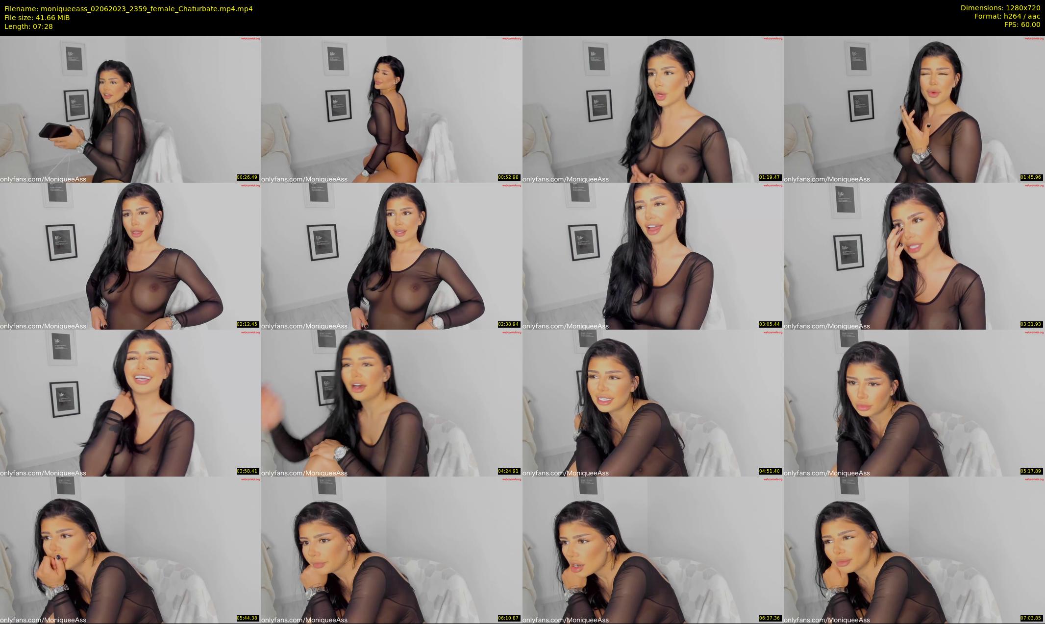 moniqueeass — 8 minute Chaturbate female cam show recording, 720p, Jun 2, 2023