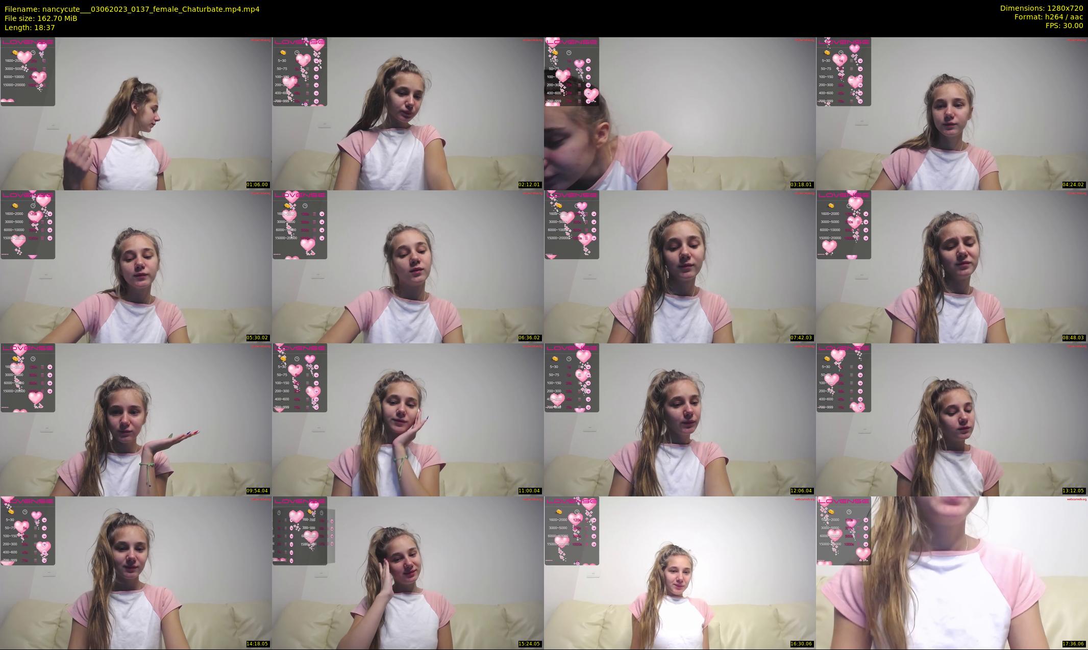 nancycute__ — 19 minute Chaturbate female cam show recording, 720p, Jun 3, 2023