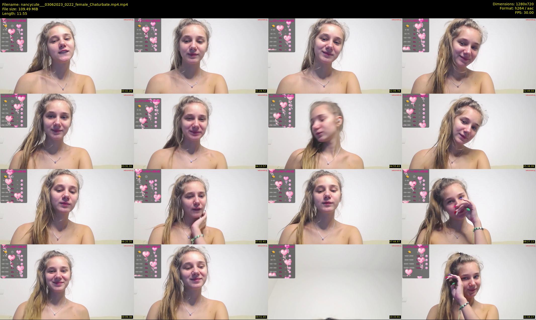 nancycute__ — 12 minute Chaturbate female cam show recording, 720p, Jun 3, 2023