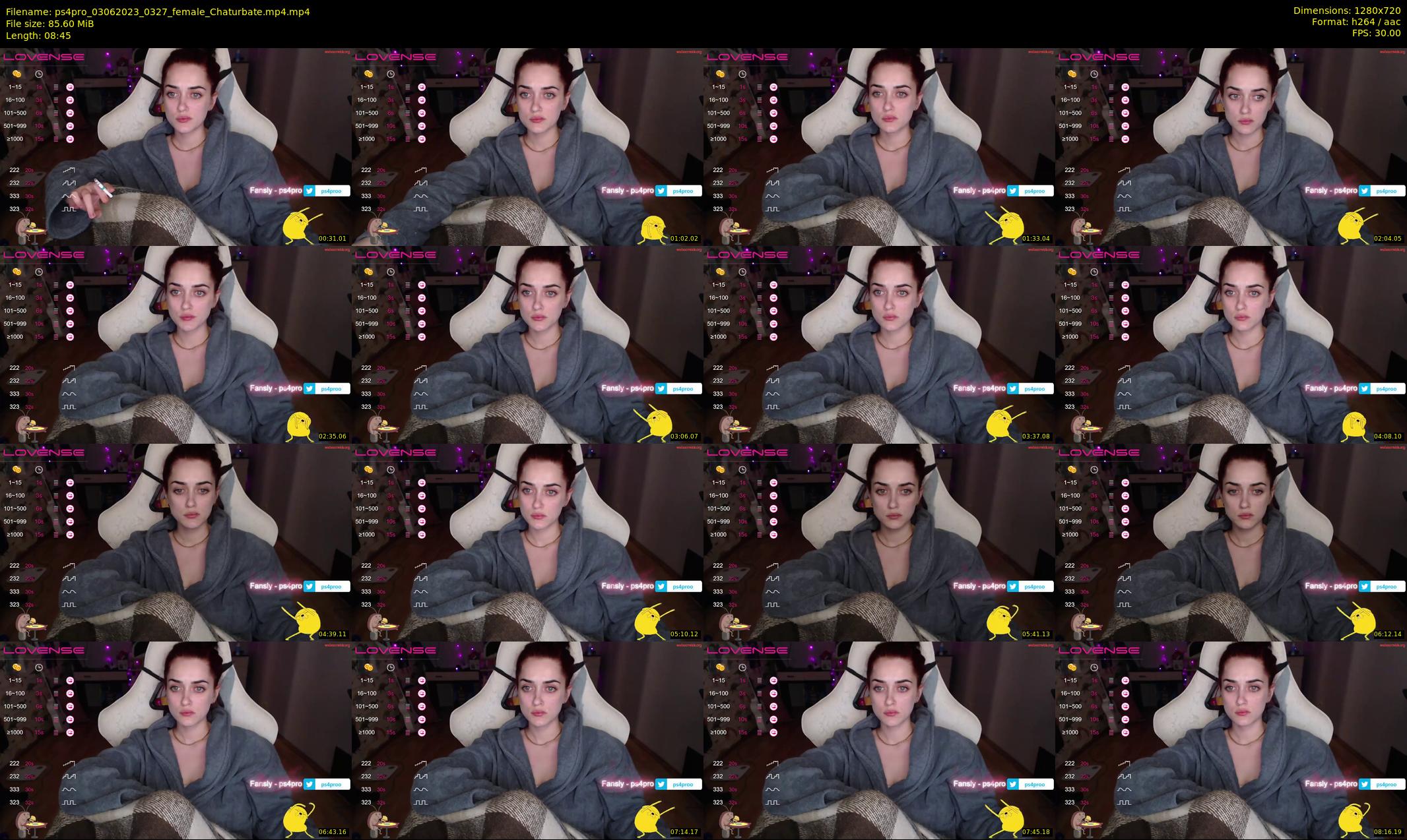 ps4pro — 9 minute Chaturbate female cam show recording, 720p, Jun 3, 2023