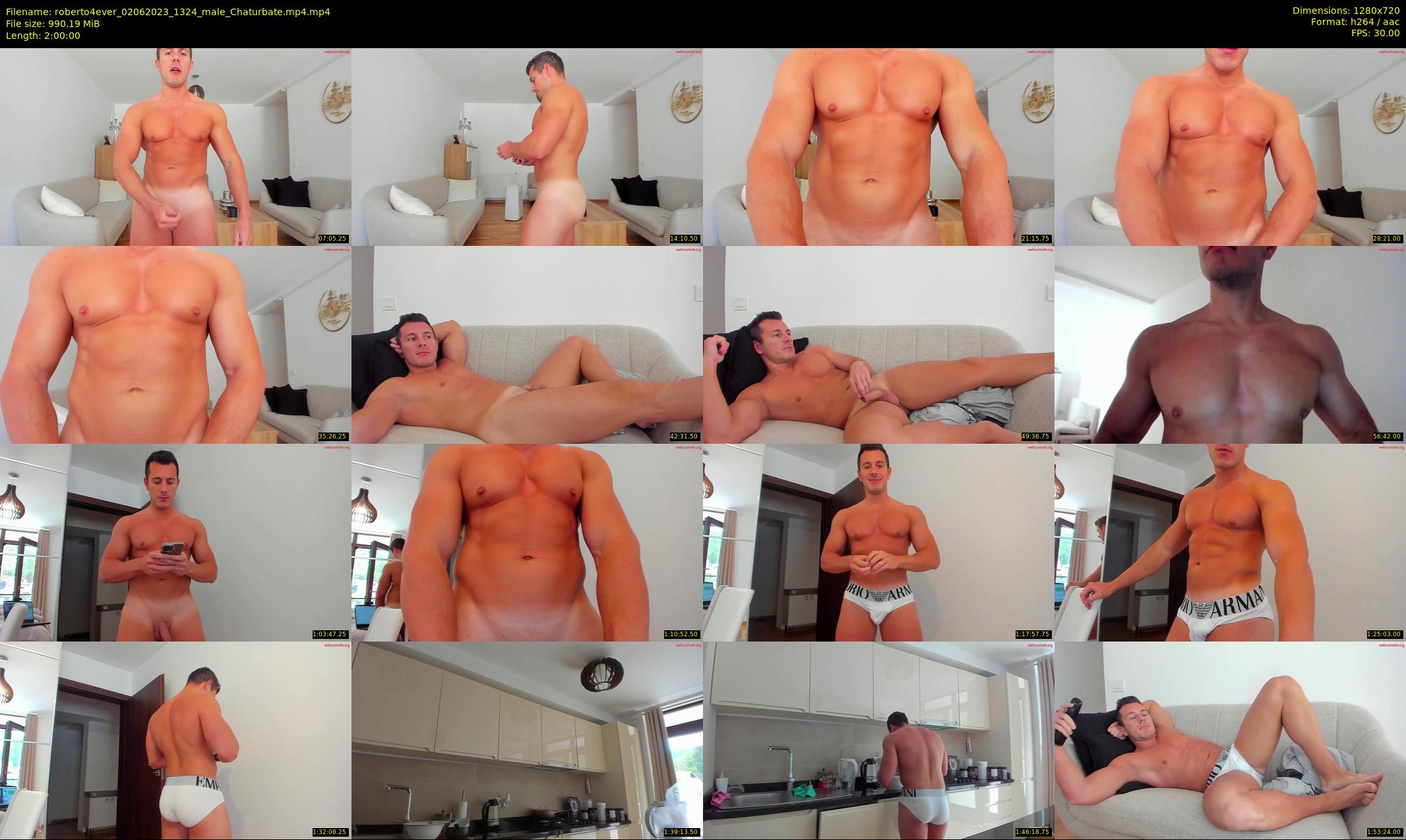 roberto4ever — 120 minute Chaturbate male cam show recording, 720p, Jun 2, 2023