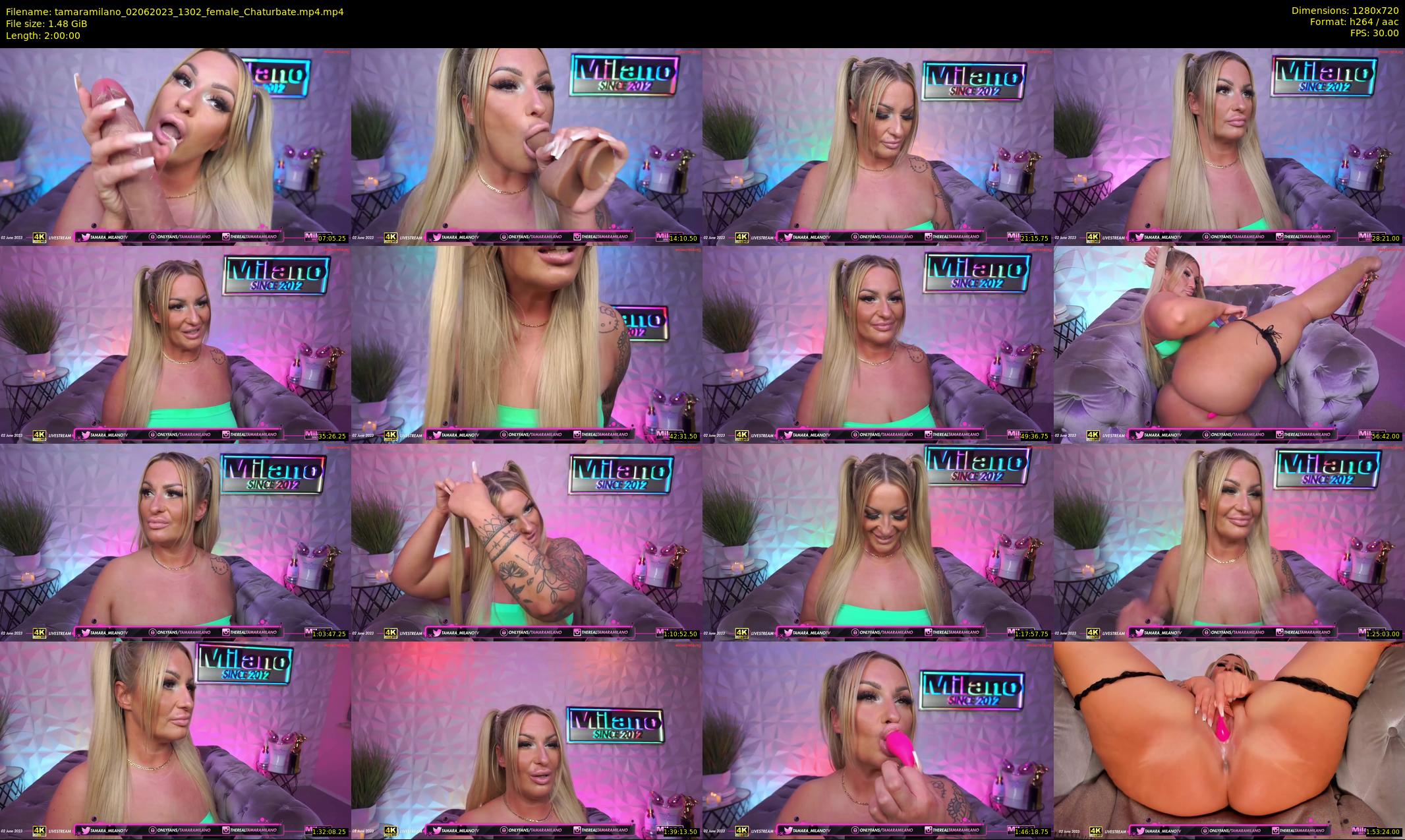 tamaramilano — 120 minute Chaturbate female cam show recording, 720p, Jun 2, 2023
