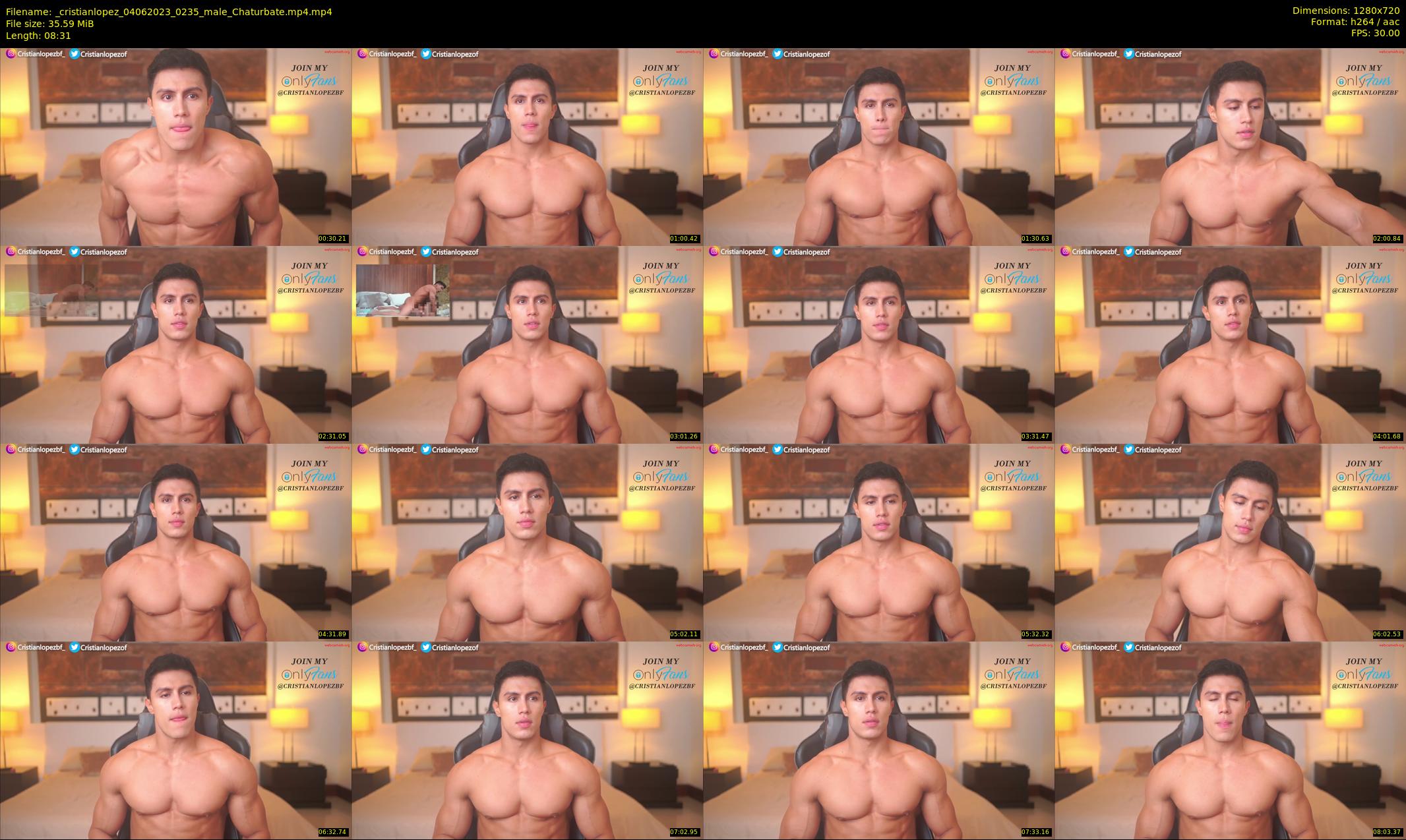 _cristianlopez — 9 minute Chaturbate male cam show recording, 720p, Jun 4, 2023