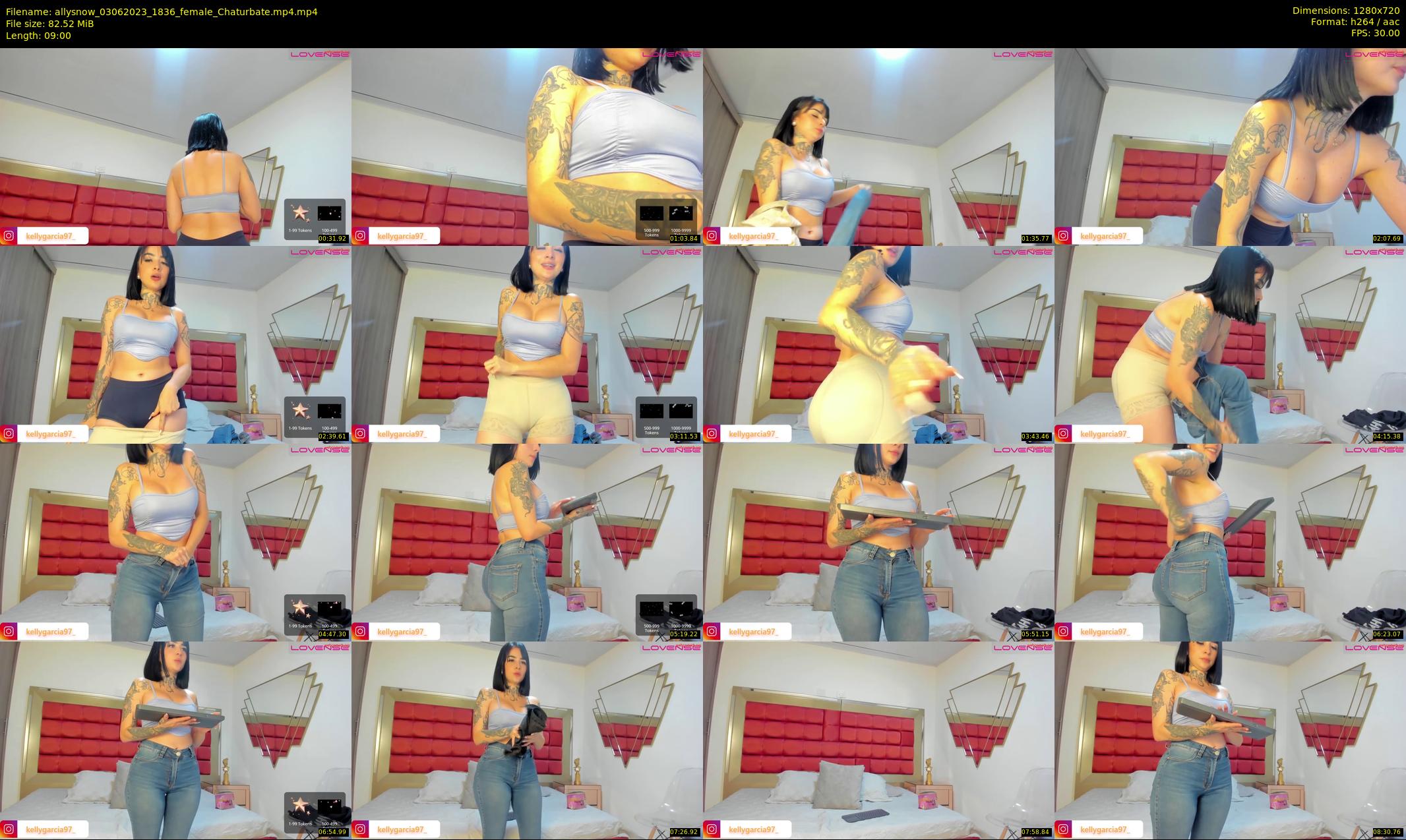 allysnow — 9 minute Chaturbate female cam show recording, 720p, Jun 3, 2023