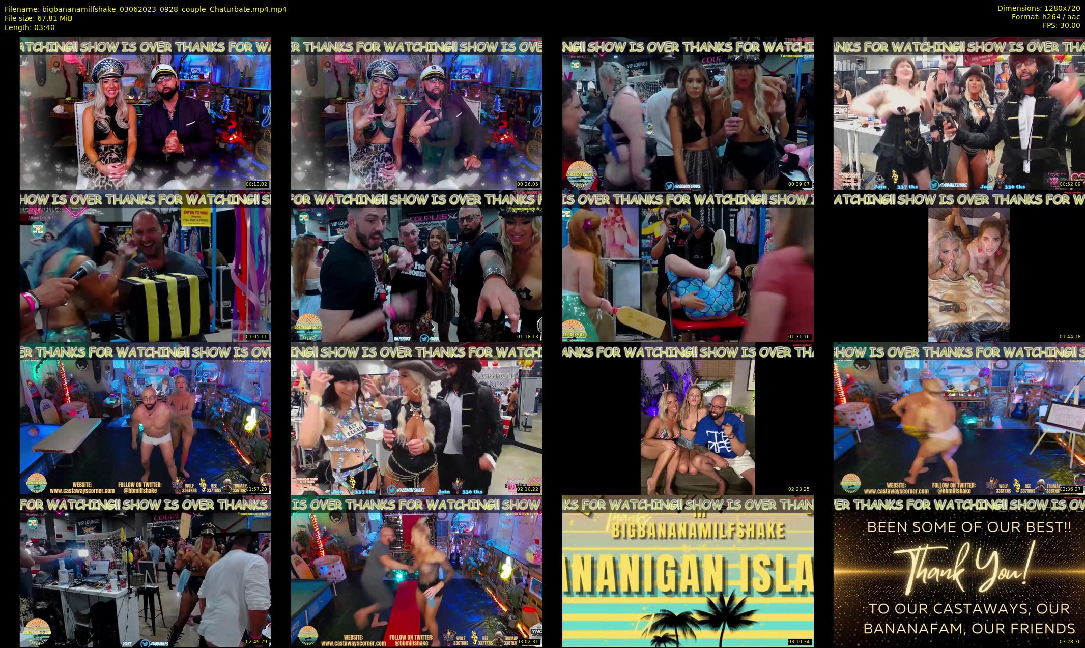 bigbananamilfshake — 4 minute Chaturbate couple cam show recording, 720p, Jun 3, 2023