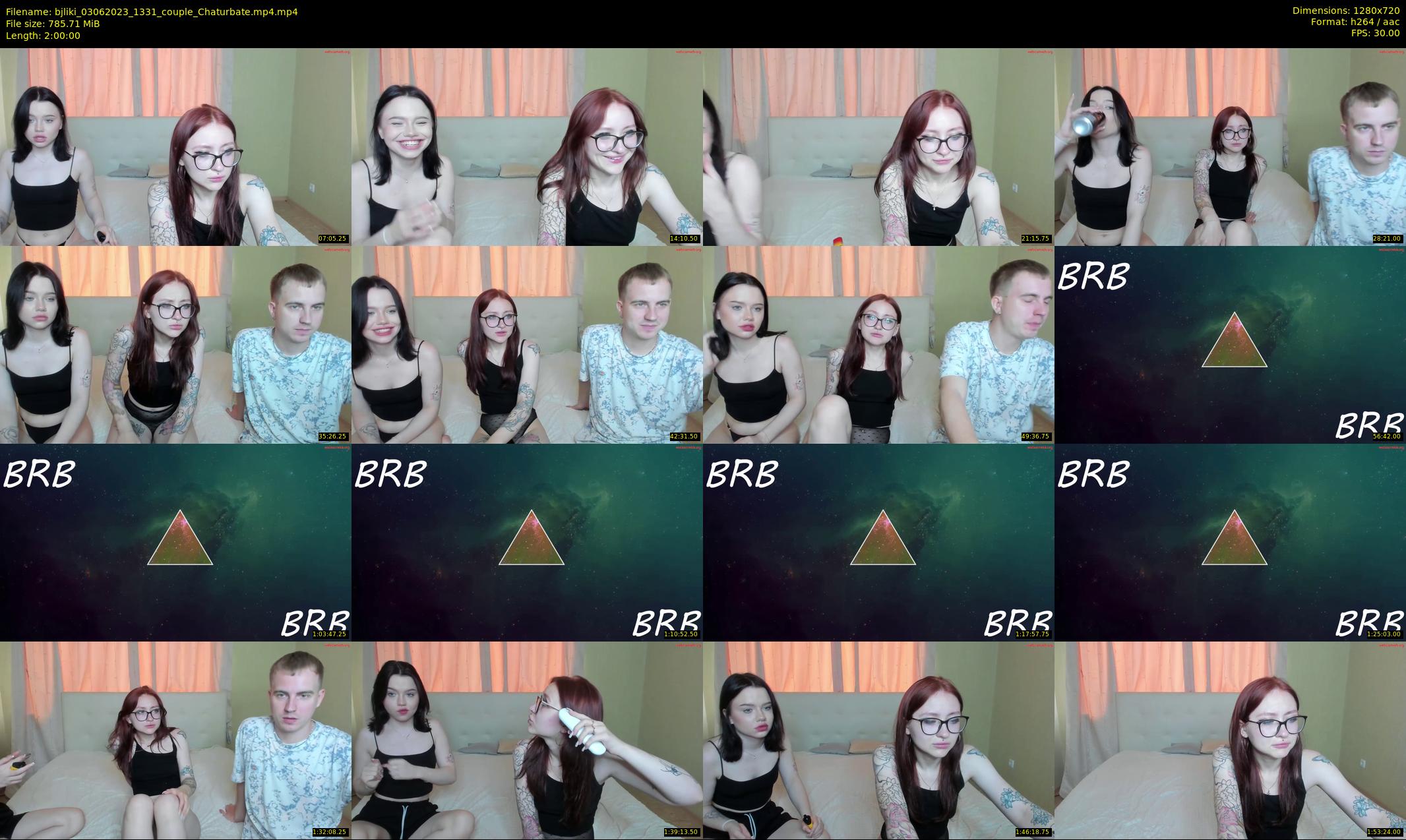 bjliki — 120 minute Chaturbate couple cam show recording, 720p, Jun 3, 2023