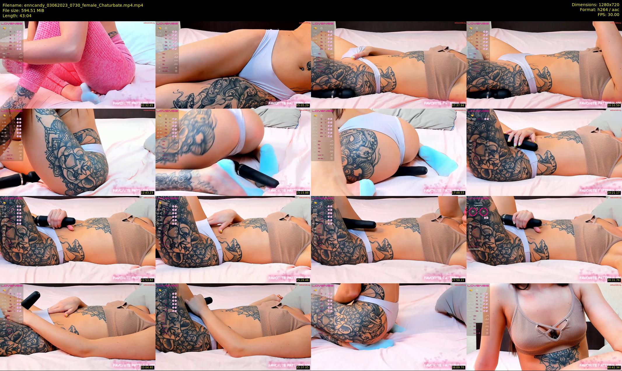 enncandy — 44 minute Chaturbate female cam show recording, 720p, Jun 3, 2023