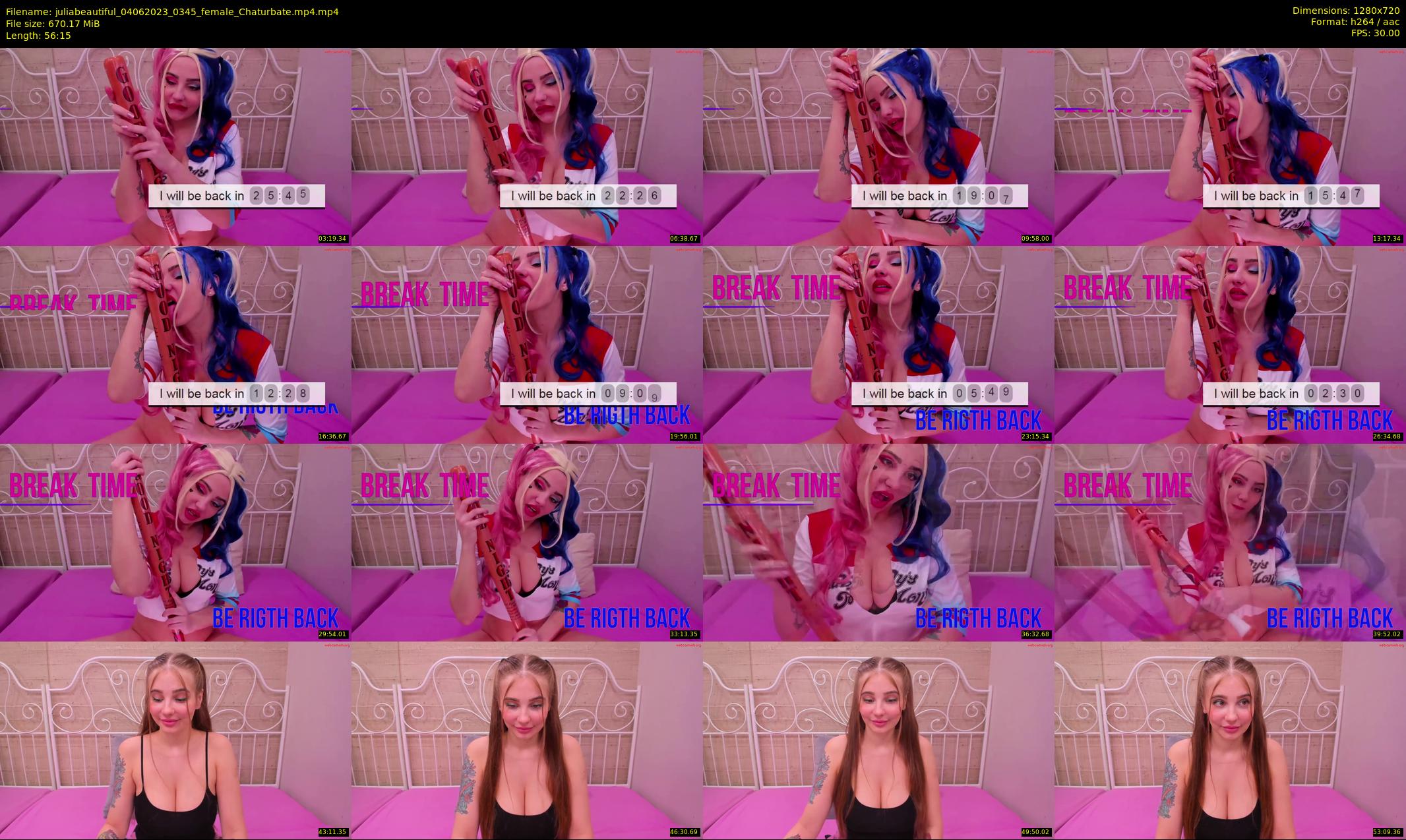 juliabeautiful — 57 minute Chaturbate female cam show recording, 720p, Jun 4, 2023