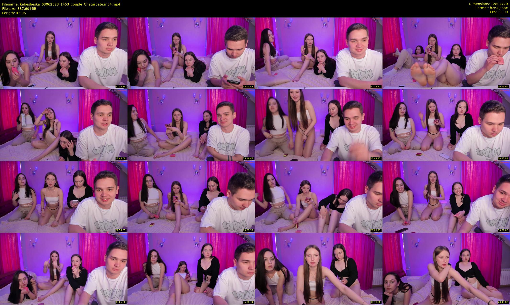 kebesheska — 44 minute Chaturbate couple cam show recording, 720p, Jun 3, 2023