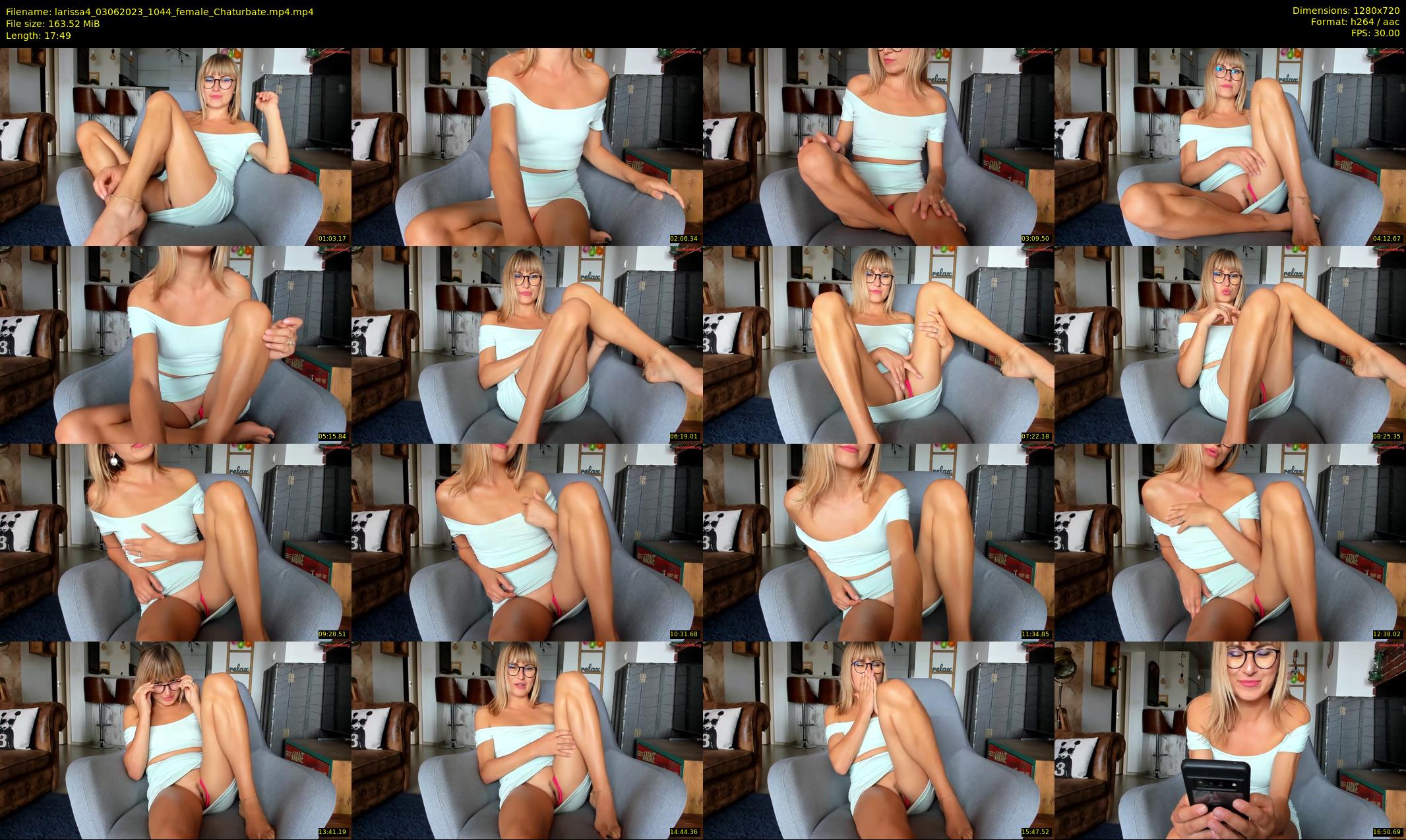 larissa4 — 18 minute Chaturbate female cam show recording, 720p, Jun 3, 2023