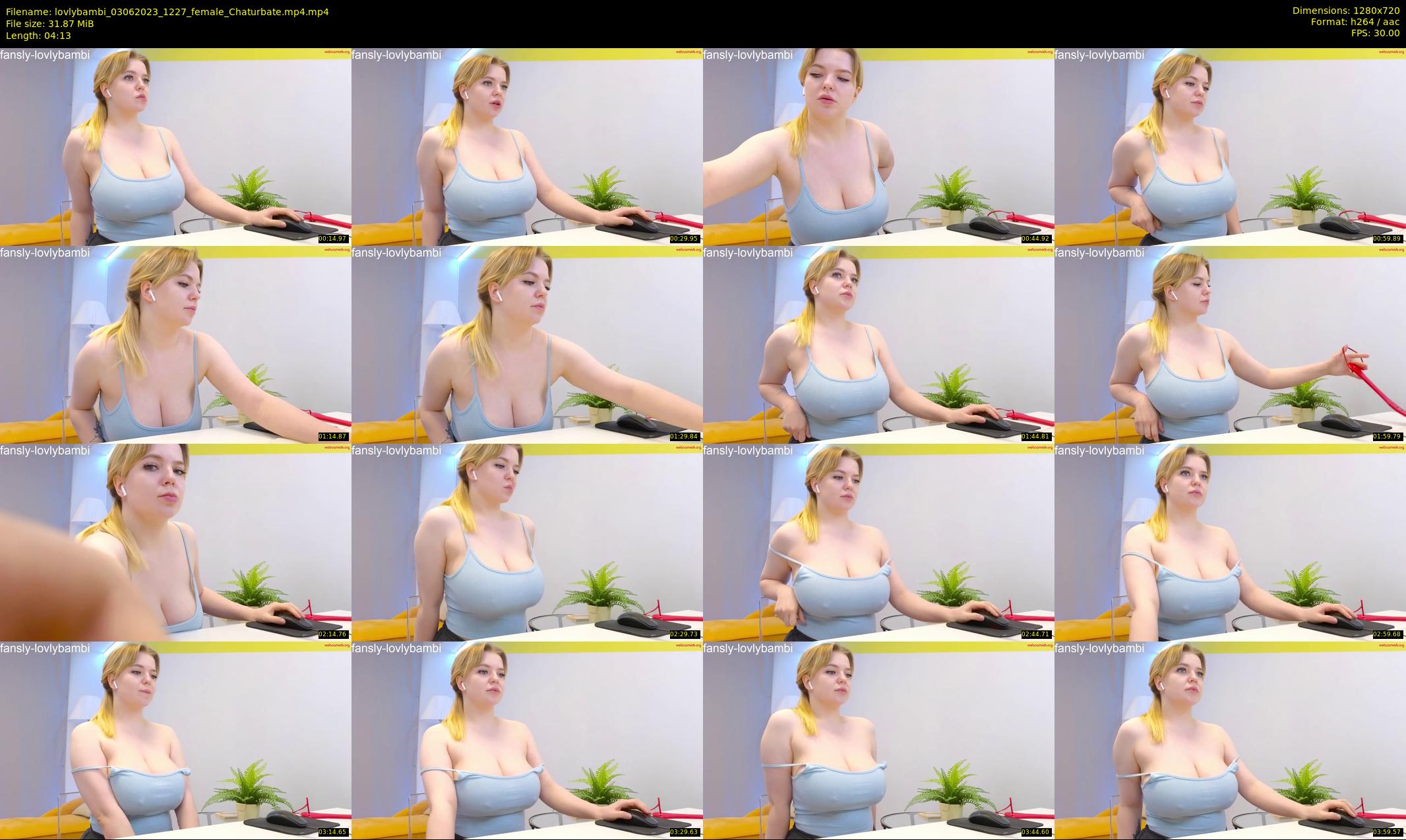 lovlybambi — 5 minute Chaturbate female cam show recording, 720p, Jun 3, 2023