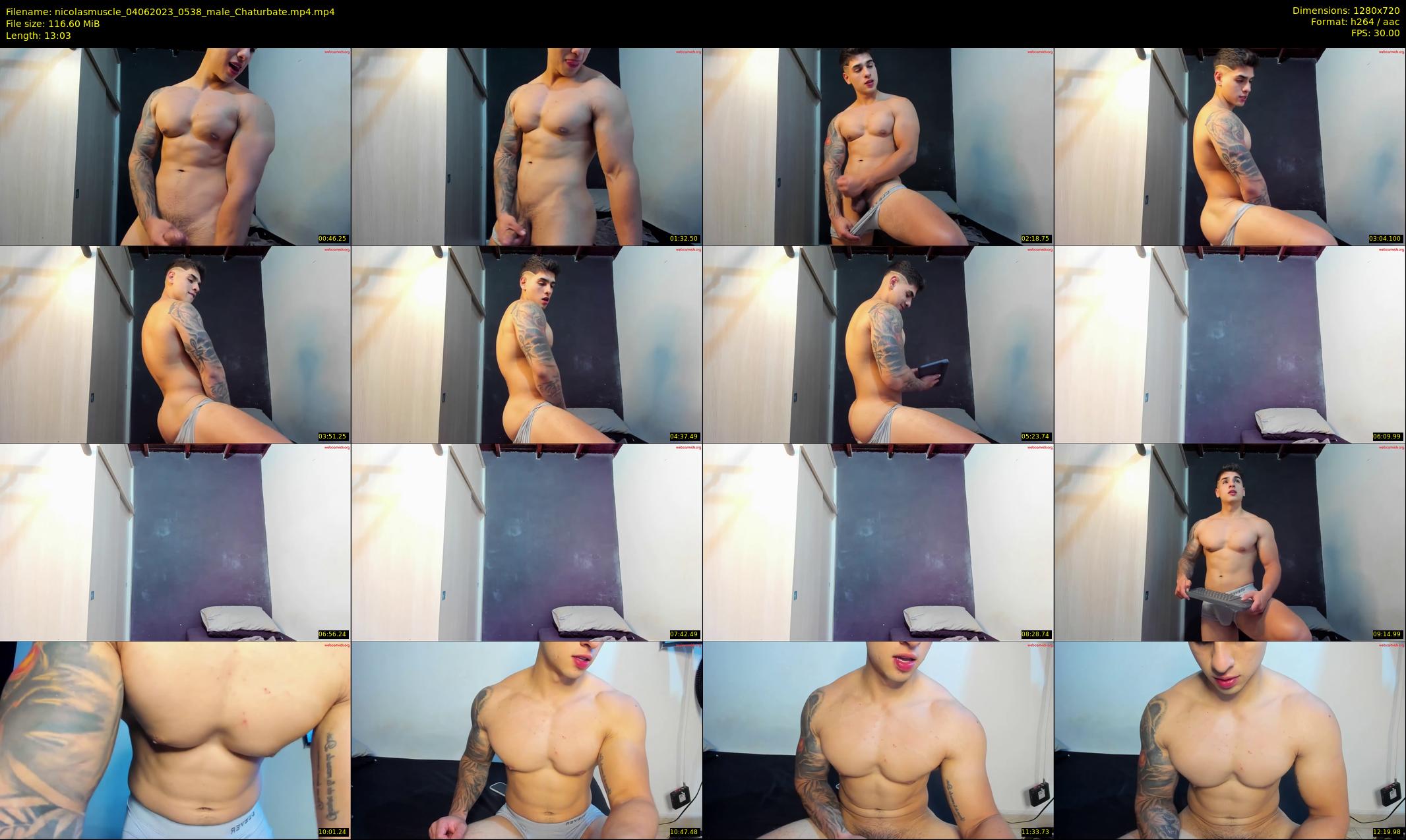 nicolasmuscle — 14 minute Chaturbate male cam show recording, 720p, Jun 4, 2023