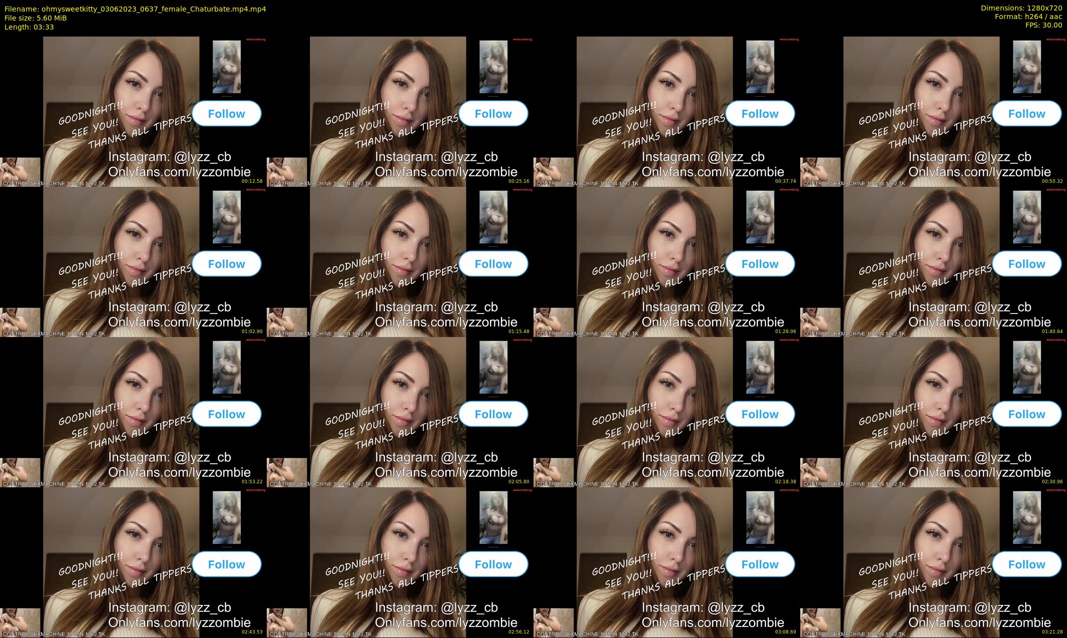 ohmysweetkitty — 4 minute Chaturbate female cam show recording, 720p, Jun 3, 2023
